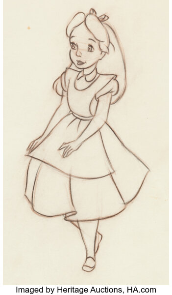 disney sketches alice