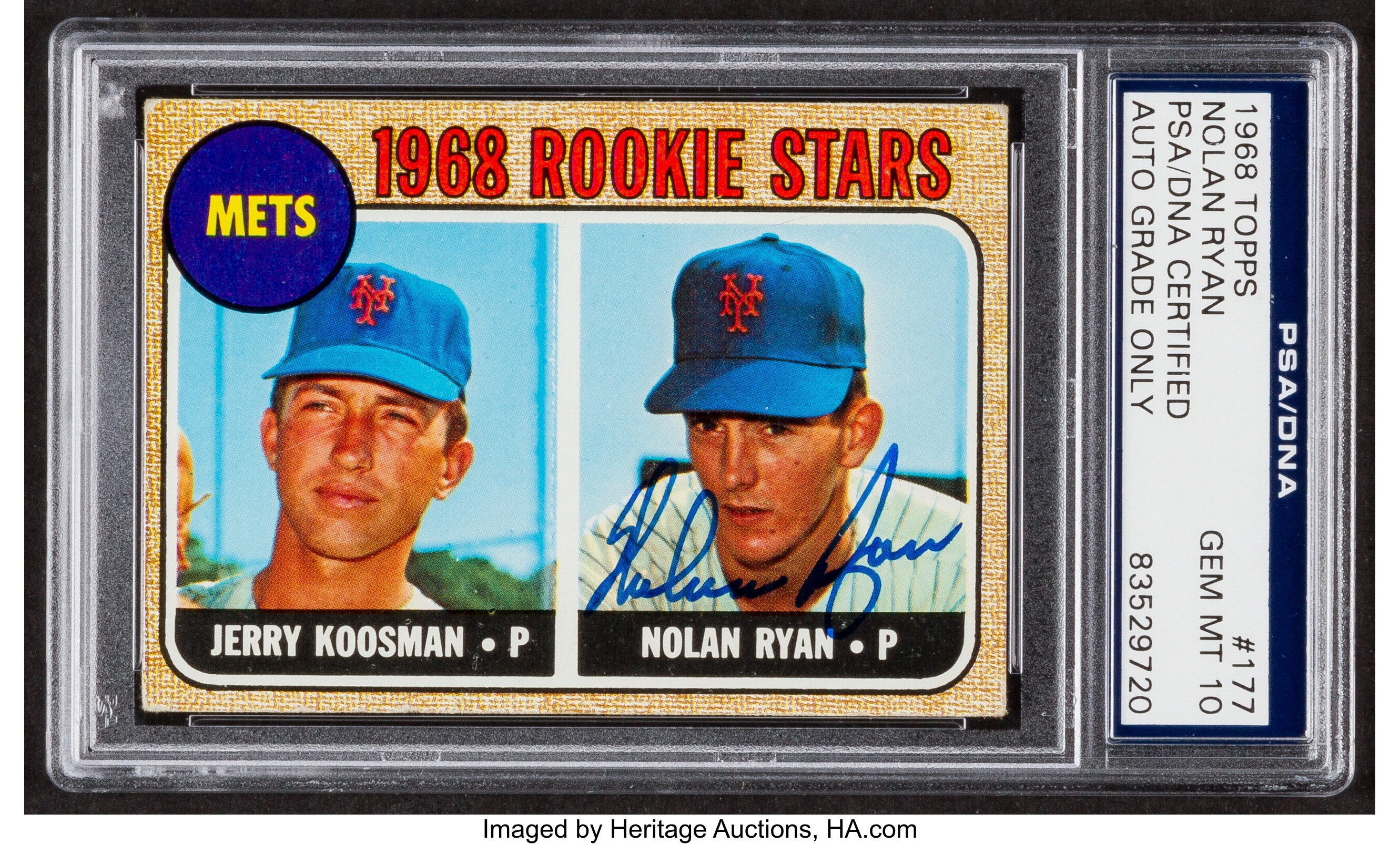 1968 TOPPS #177 1968 ROOKIE STARS JERRY KOOSMAN & NOLAN RYAN BASEBALL CARD  - Isabell Auction