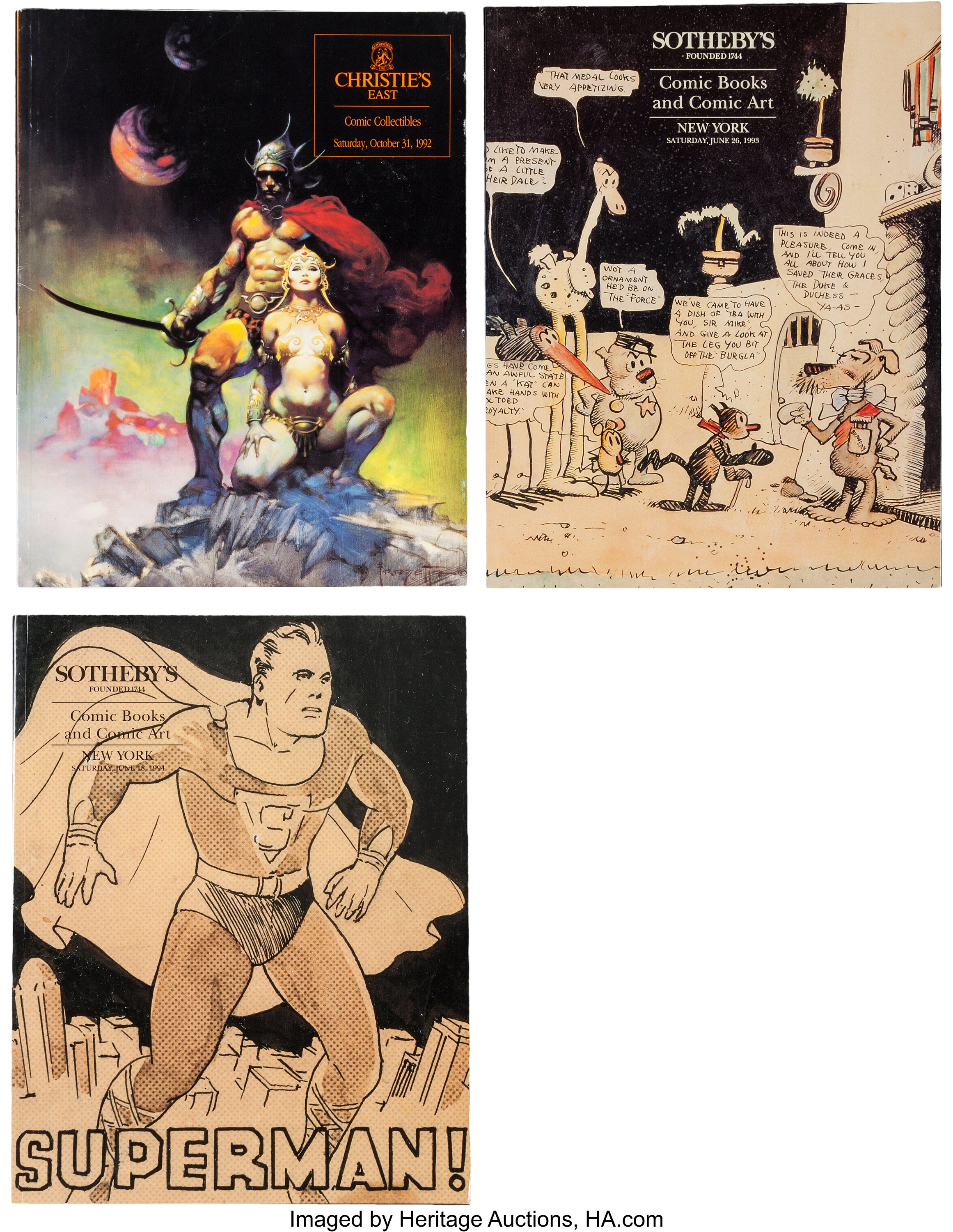 Comic-Related Auction Catalog Group (1992-94).... (Total: 3 Items) | Lot  #14650 | Heritage Auctions