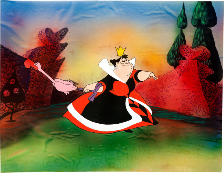 alice in wonderland queen of hearts drawing