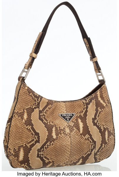 Prada Printed Canvas Tote in Natural