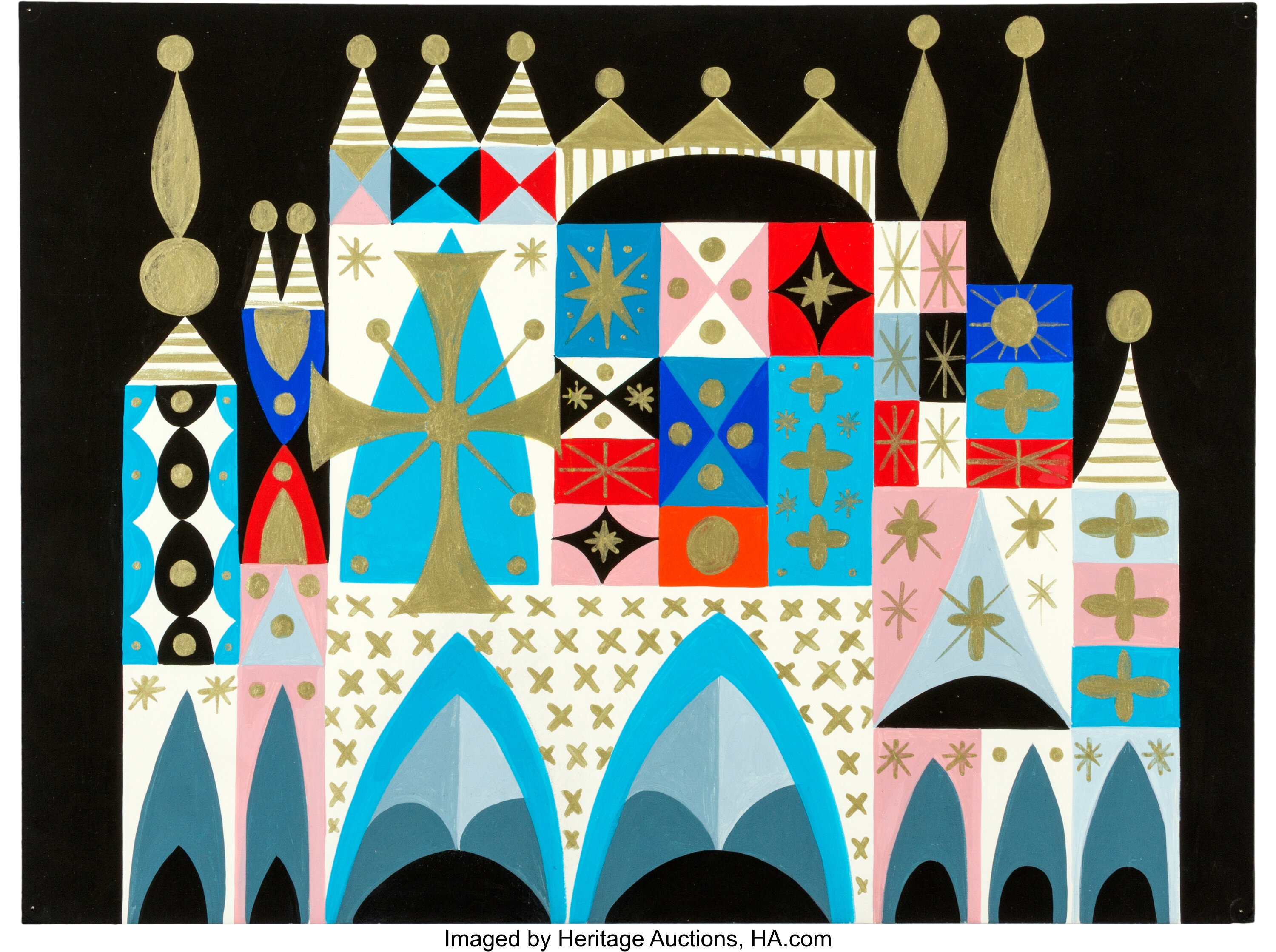 Mary Blair It's A Small World Painting Original Art (Walt Disney, | Lot ...