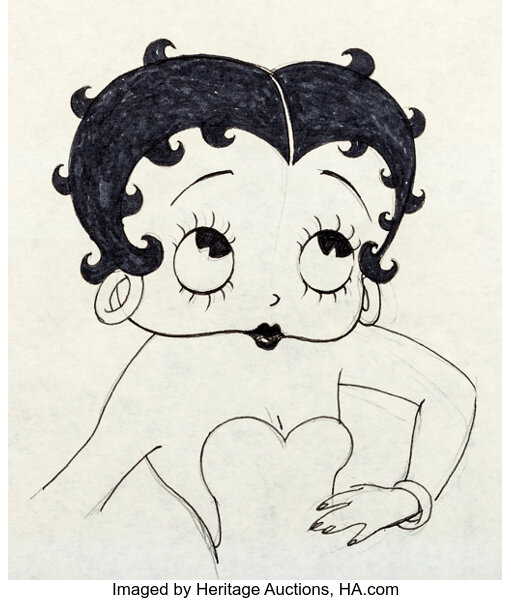 Betty Boop Illustration By Gordon Sheehan Max Fleisher C Lot