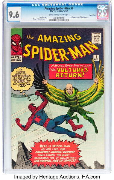 Silver Age (1956-1969):Superhero, The Amazing Spider-Man #7 Twin Cities pedigree (Marvel, 1963) CGCNM+ 9.6 Off-white to white pages....