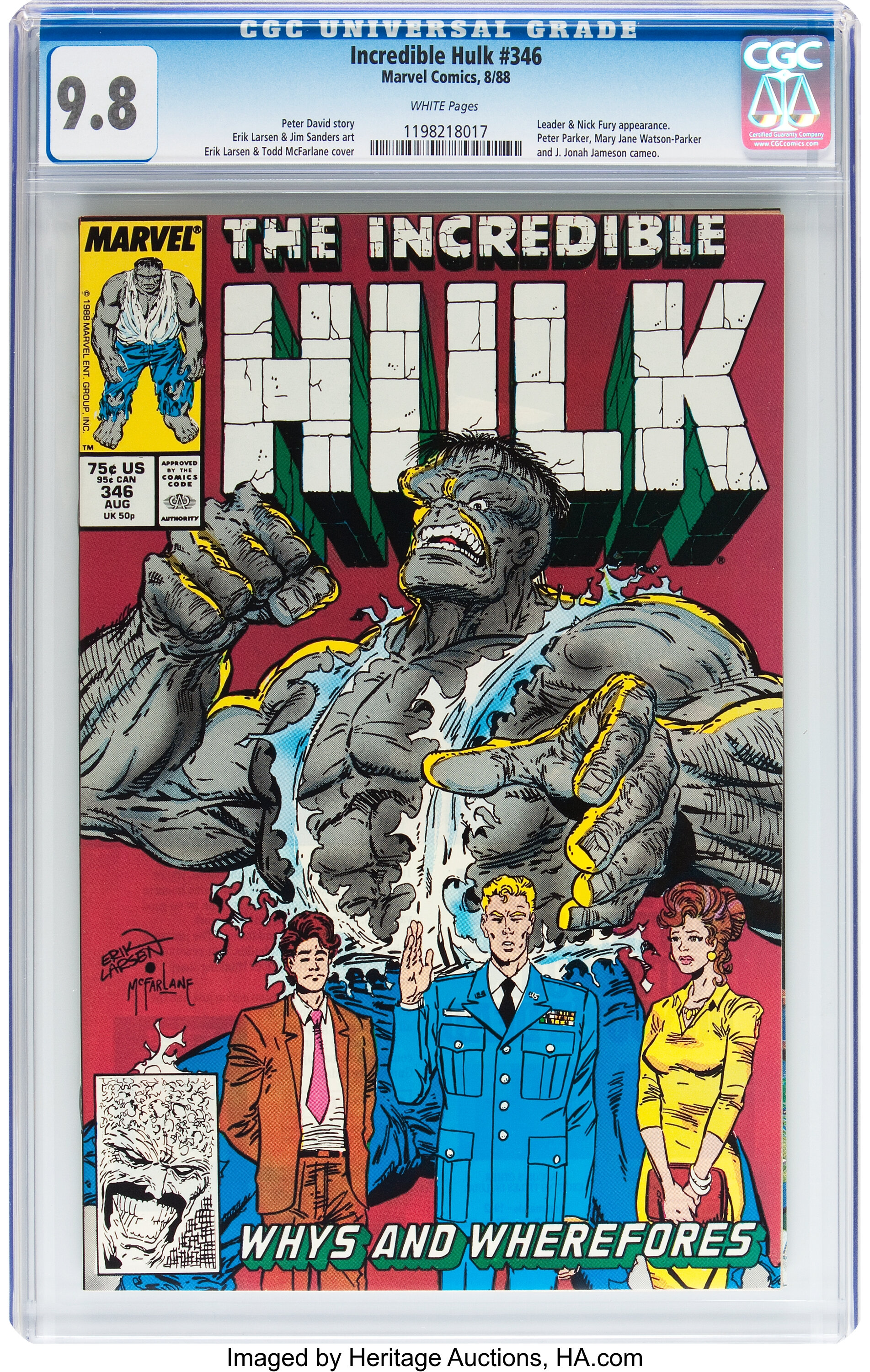 The Incredible Hulk 346 Marvel 19 Cgc Nm Mt 9 8 White Lot Heritage Auctions