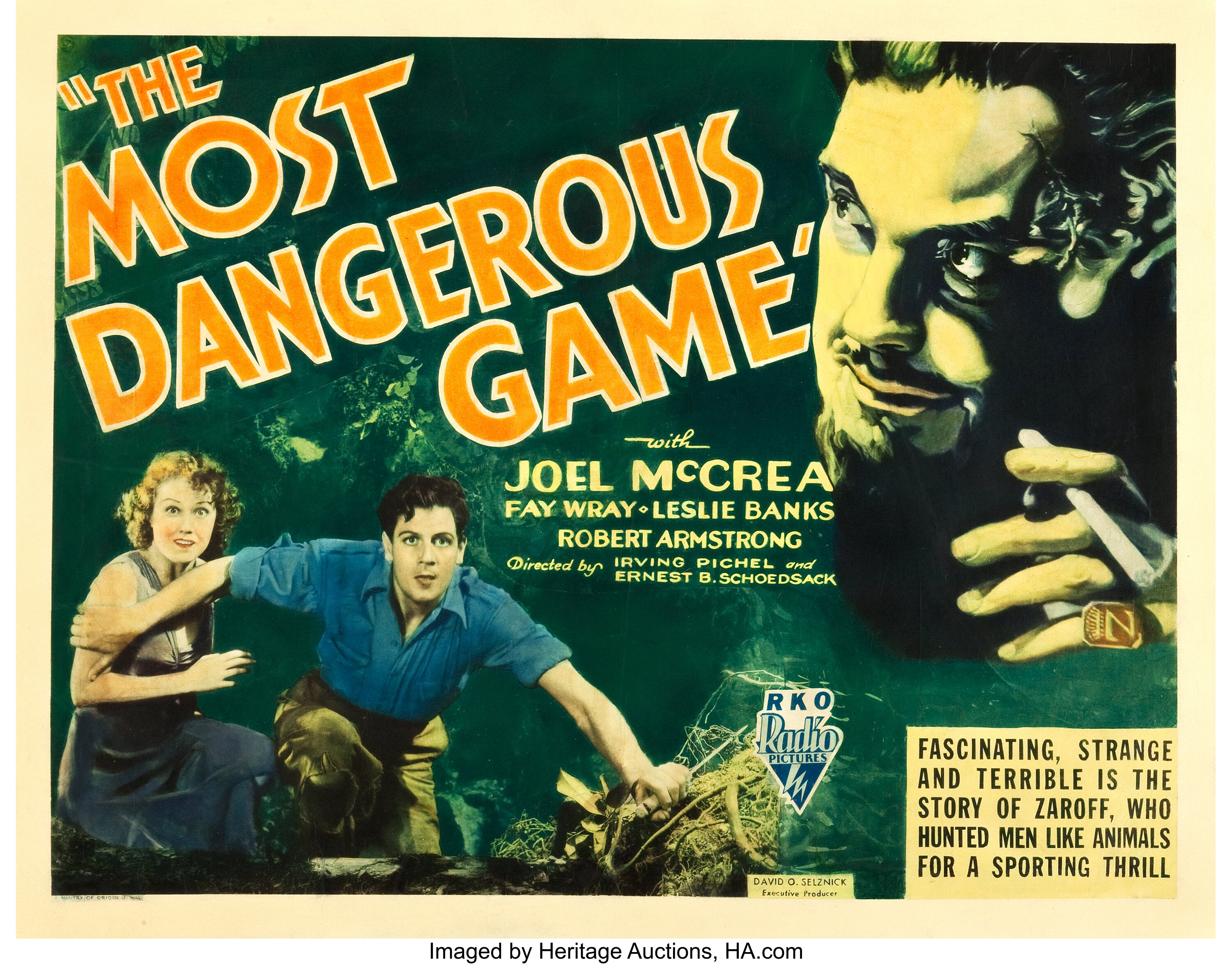 The Most Dangerous Game (RKO, 1932). Half Sheet (22" X 28").. ... | Lot  #83317 | Heritage Auctions