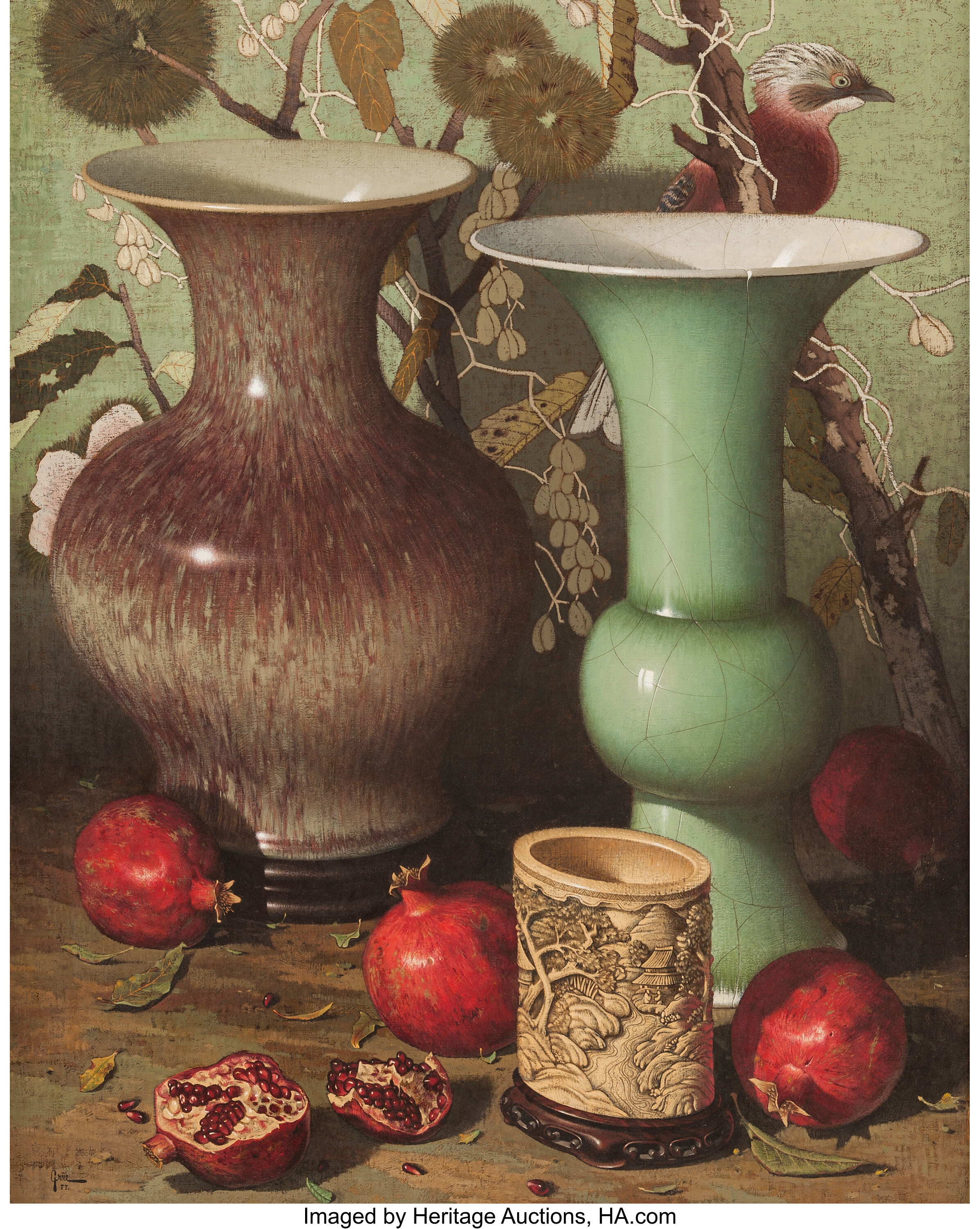 Frederik Ebbesen Grue American 1951 1995 Pomegranates And Lot 603 Heritage Auctions