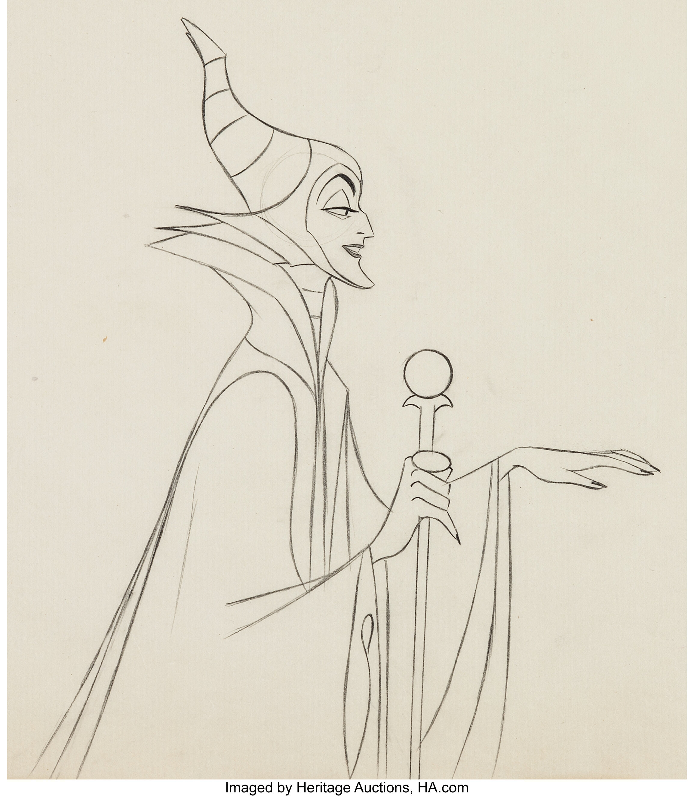 Sleeping Beauty Maleficent Animation Art Production Drawing Group | Lot ...