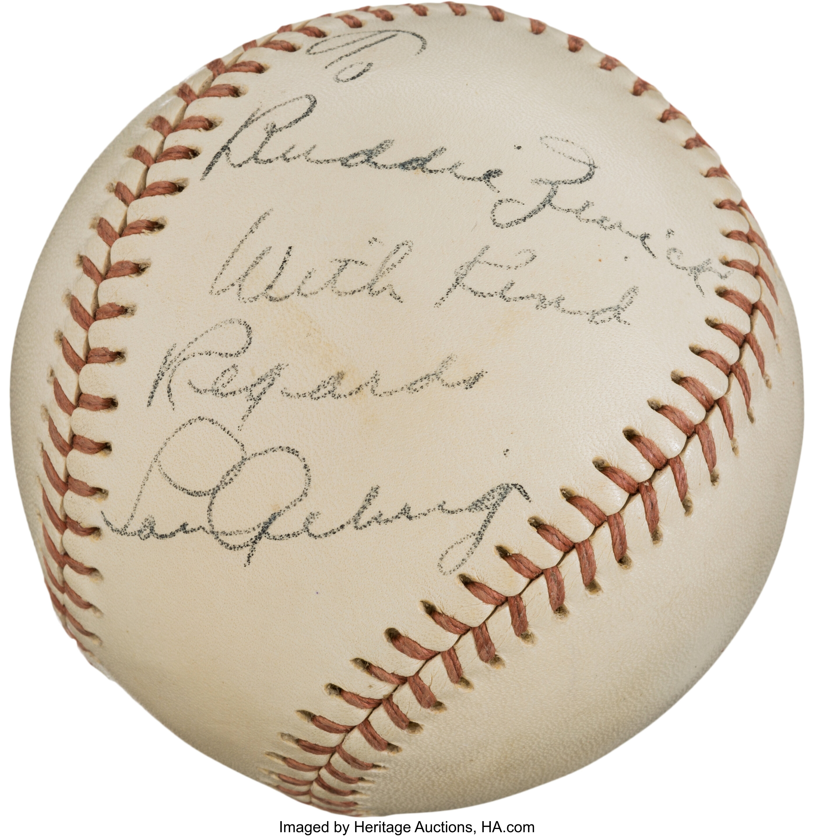 Lot Detail - Babe Ruth Signed Baseball - PSA/DNA Grade 7.5
