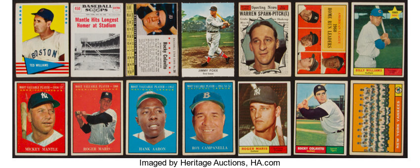 2 DIFFERENT BASEBALL CARD LOT OF TED WILLIAMS 682