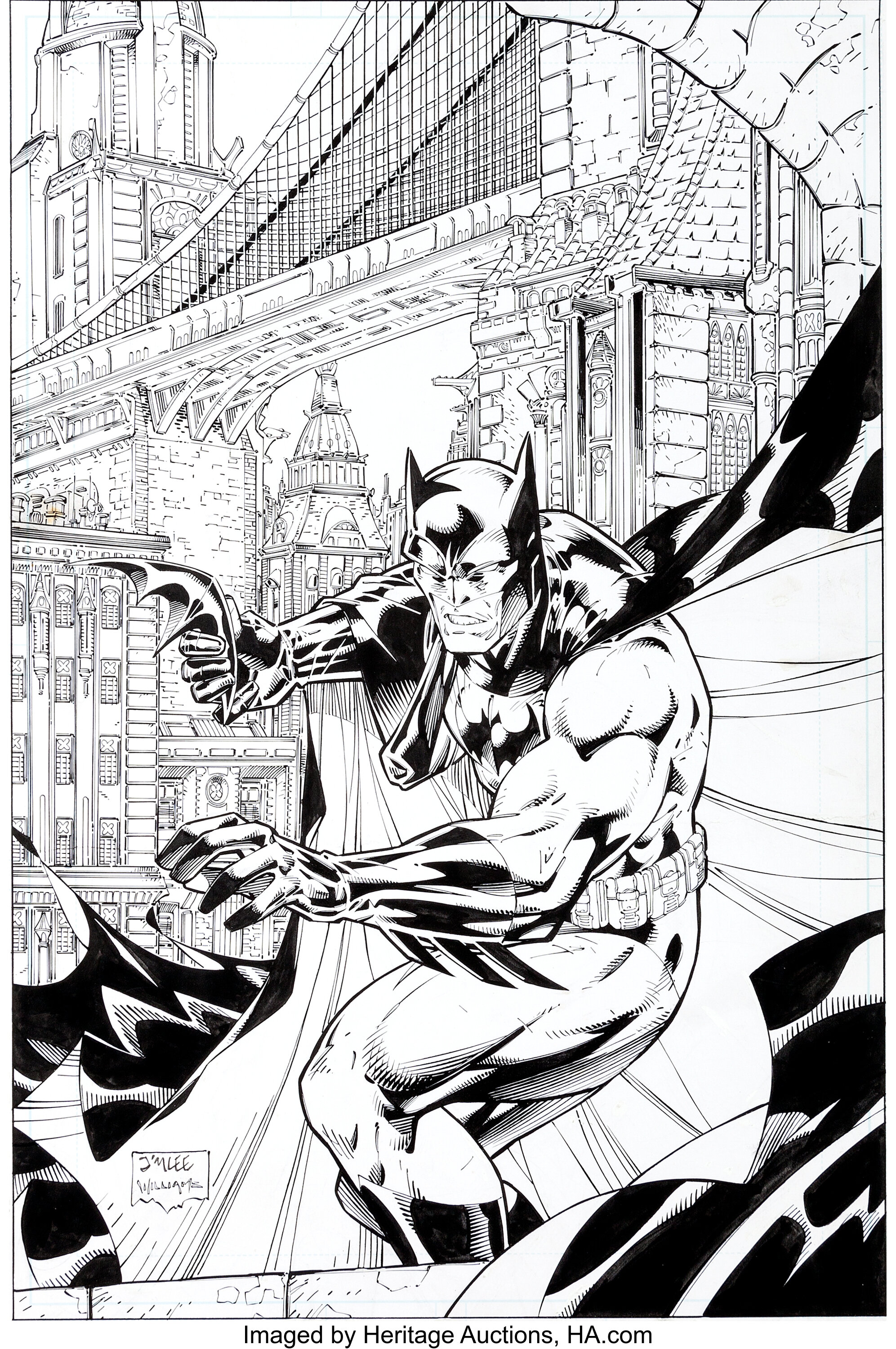 Jim Lee and Scott Williams Batman Black and White #1 Cover