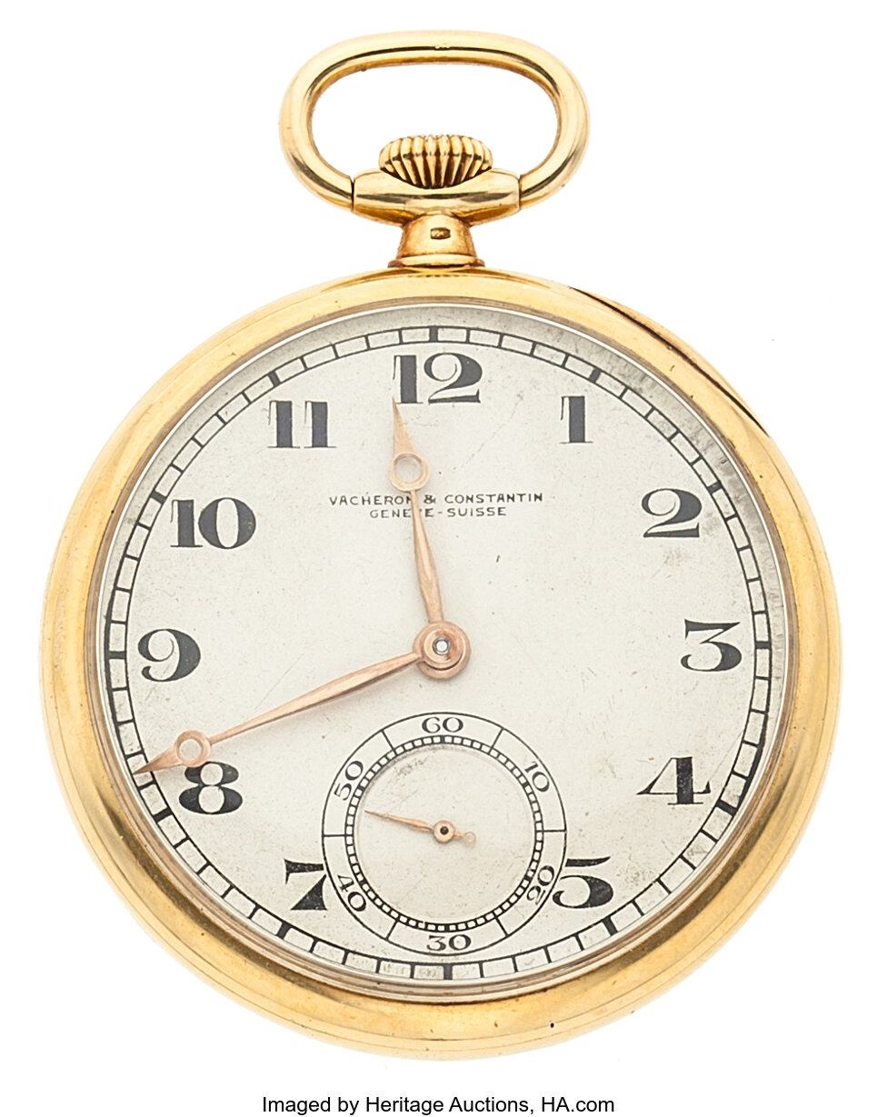 Vacheron And Constantin 18k Gold Open Face, Circa 1925.  