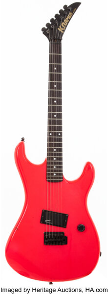 1980's Kramer Aerostar ZX10 Hot Pink Solid Body Electric Guitar 