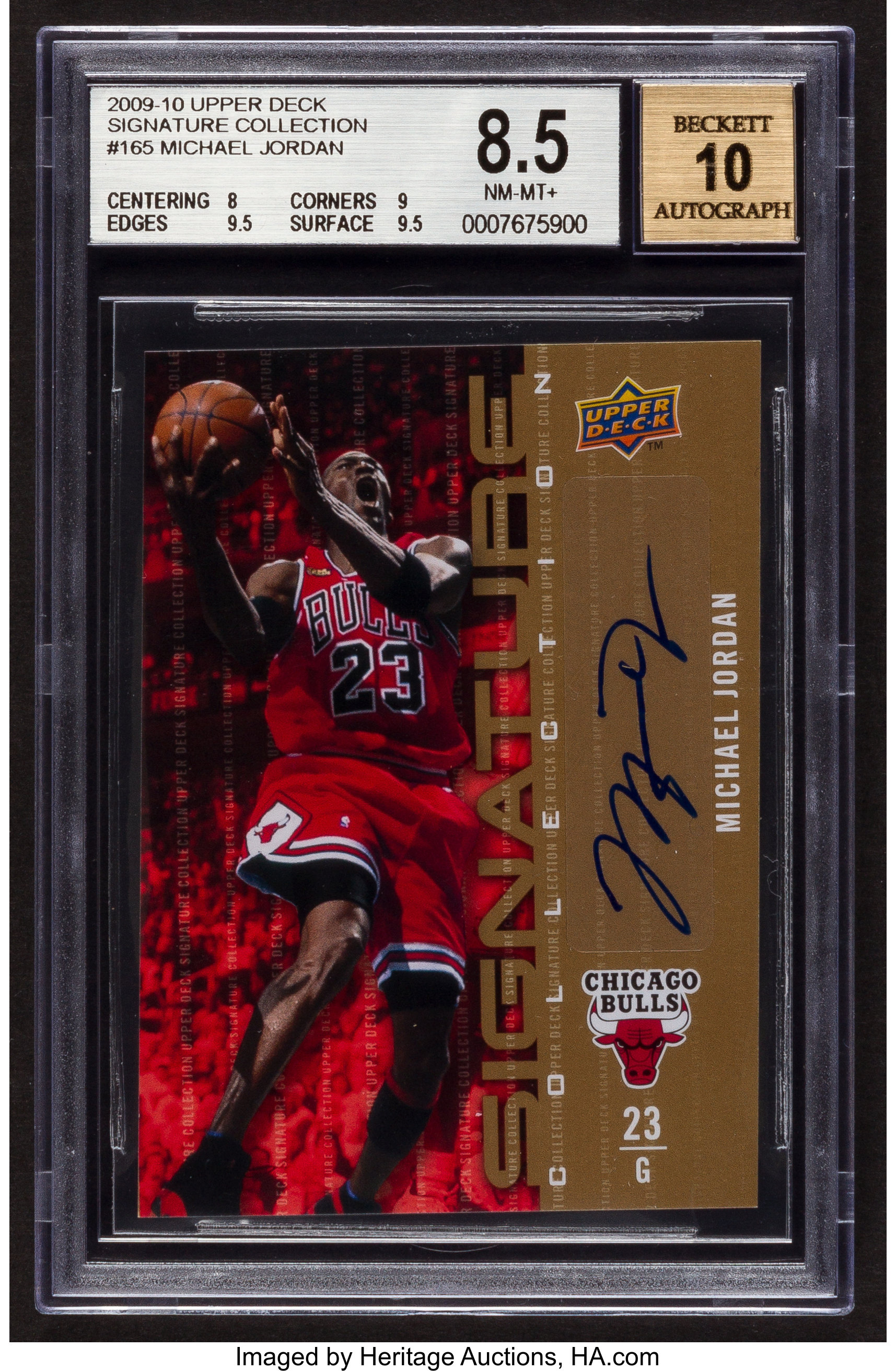 2009/10 Upper Deck Signature Collection Michael Jordan #165 BGS, Lot  #44097