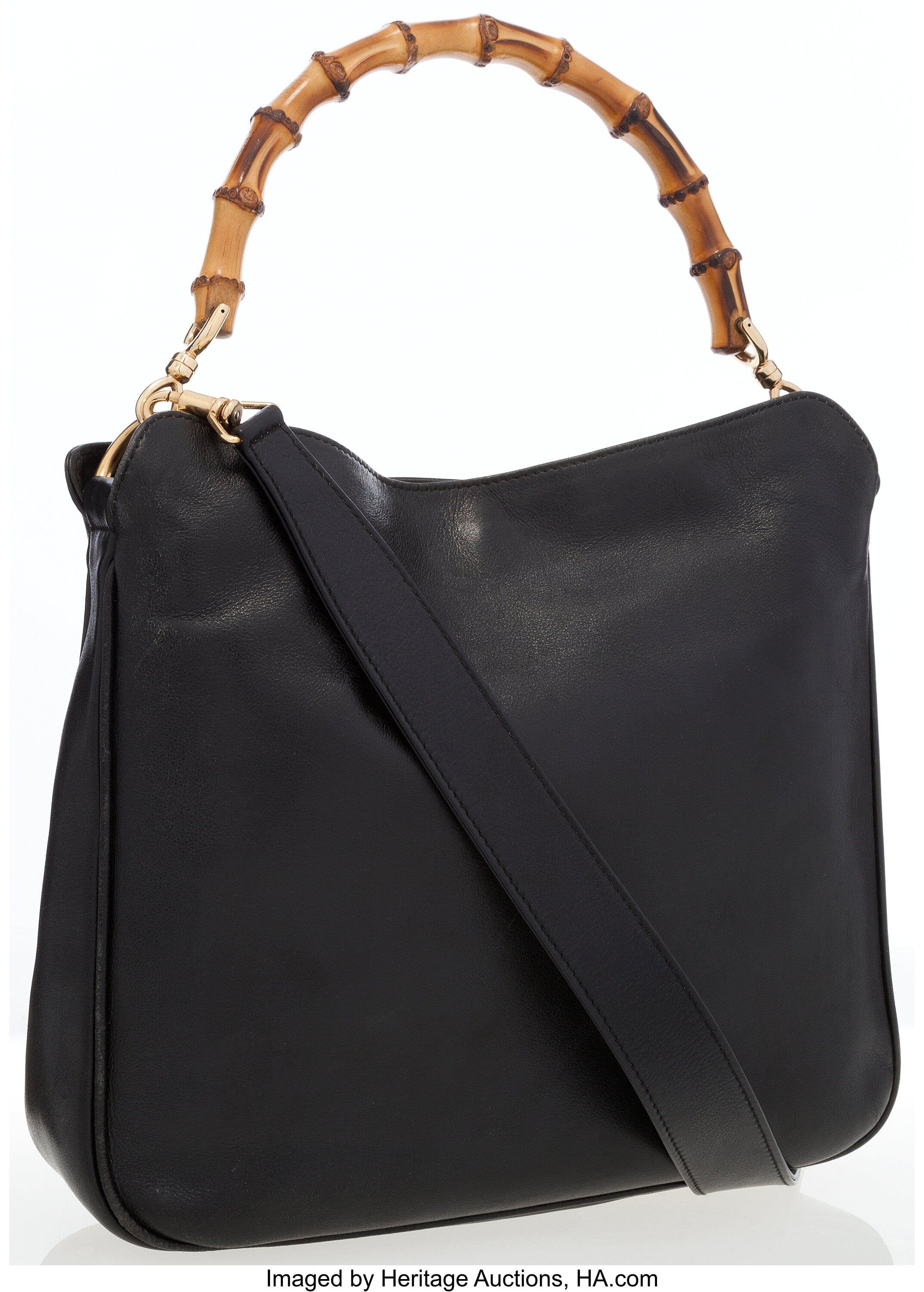 gucci bamboo black bag