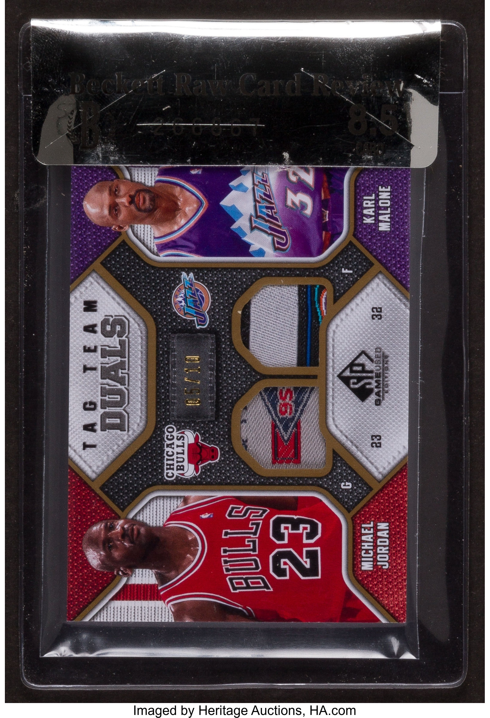 2009/10 NBA SP Game Used Tag Team Duals Jordan/Malone Jersey