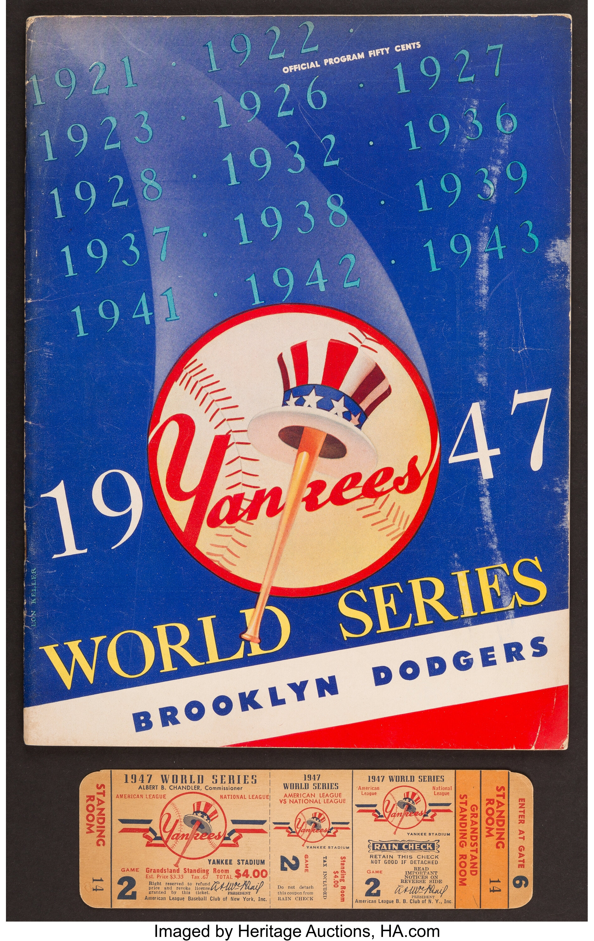 1951 World Series Program. New York Yankees vs. New York G…