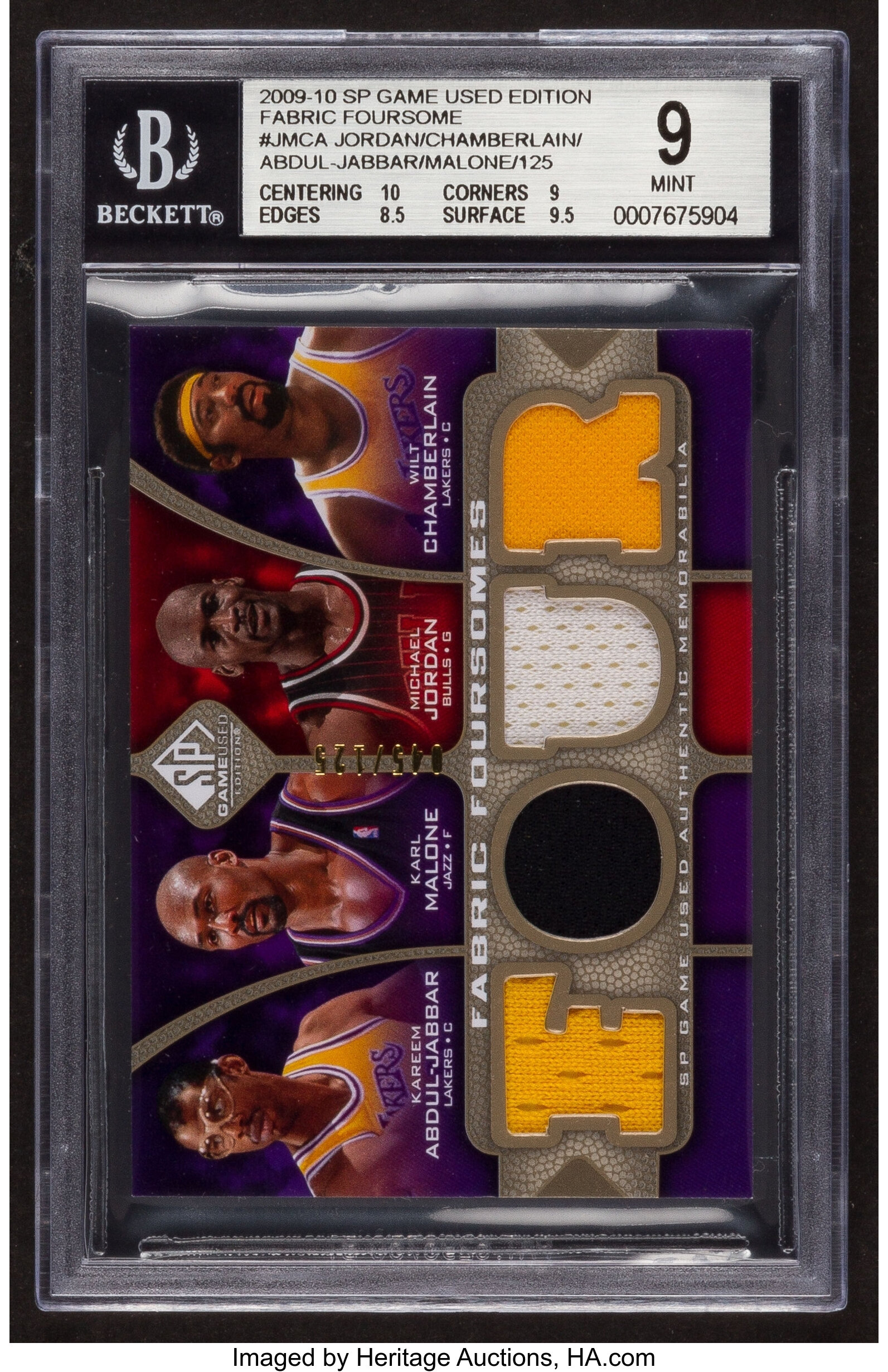 2009/10 NBA SP Game Used Tag Team Duals Jordan/Malone Jersey