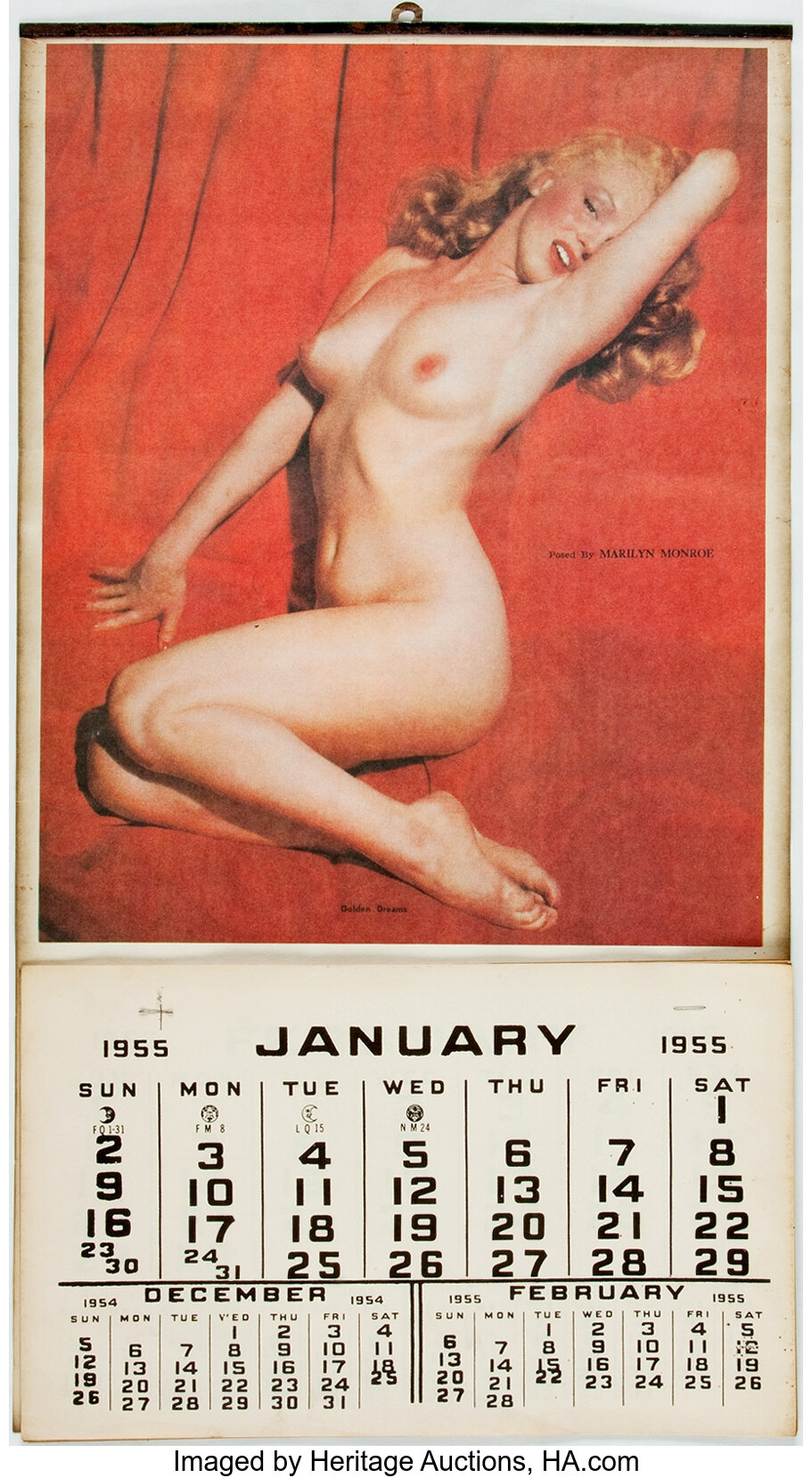 Marilyn Monroe. Famous Nude Image on an Unused 1955 Calendar. Image | Lot  #92314 | Heritage Auctions