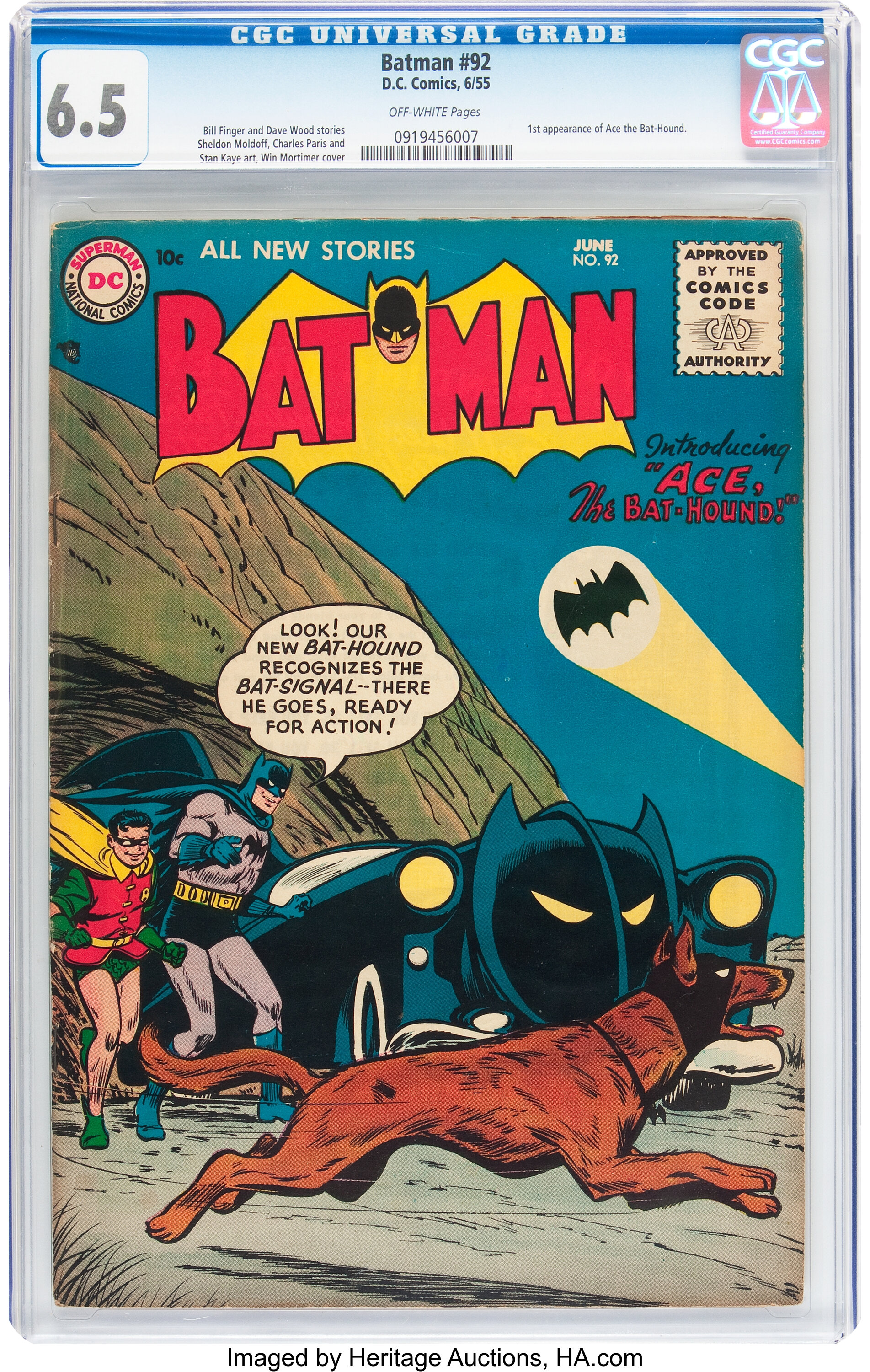 Batman #92 (DC, 1955) CGC FN+  Off-white pages.... Golden Age | Lot  #14102 | Heritage Auctions