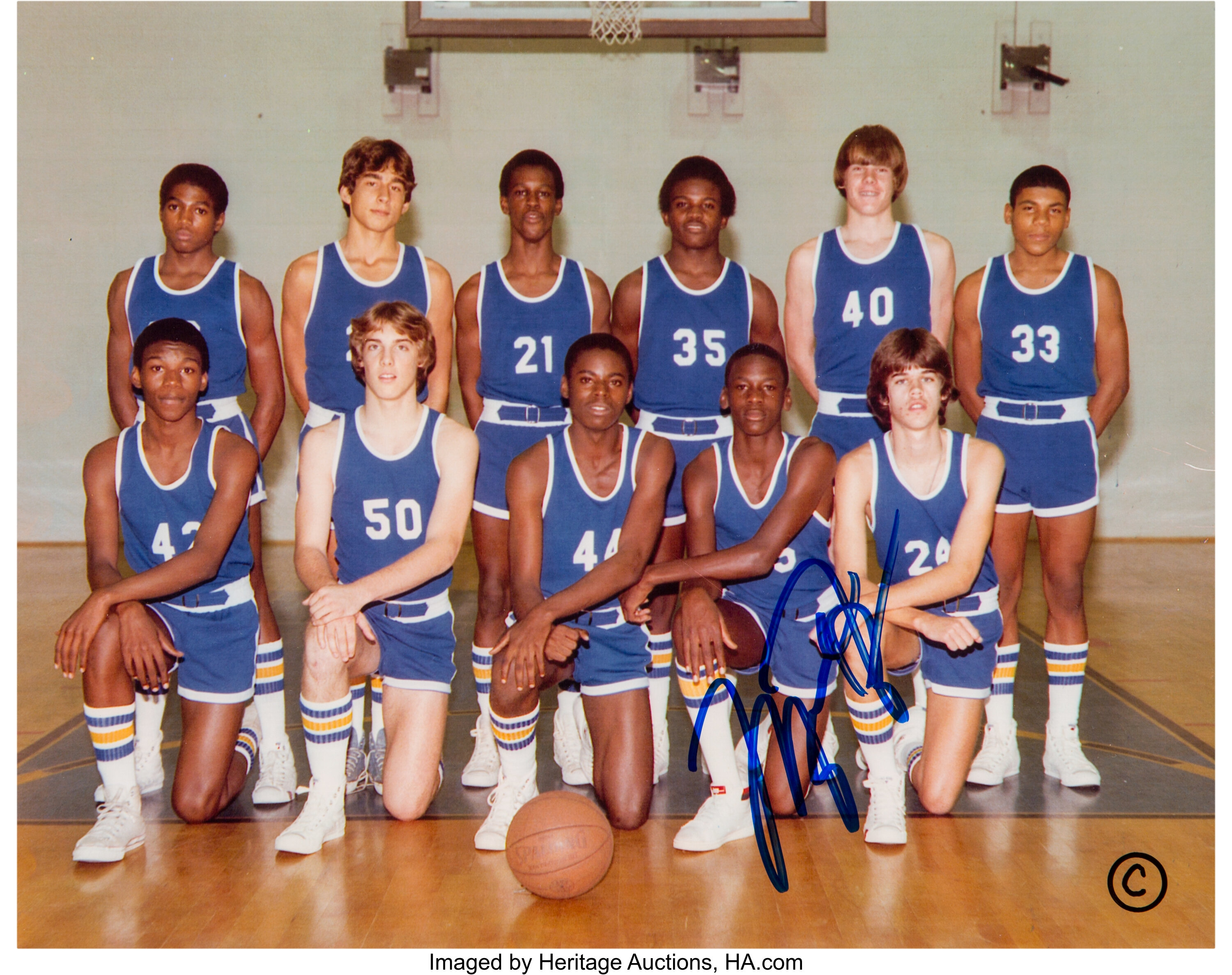 1990 s Michael Jordan Signed High School Team Photograph. Lot 80183 Heritage Auctions