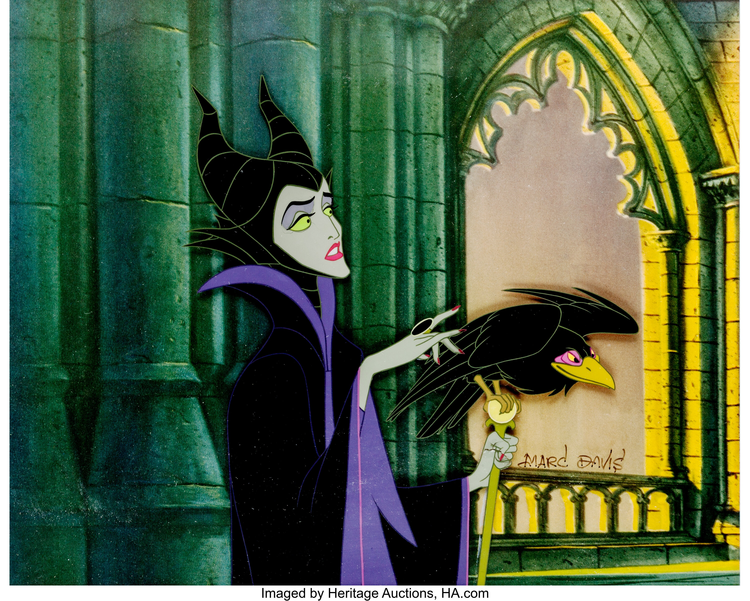 Sleeping Beauty Maleficent Production Cel Setup Signed By Marc Lot 94289 Heritage Auctions