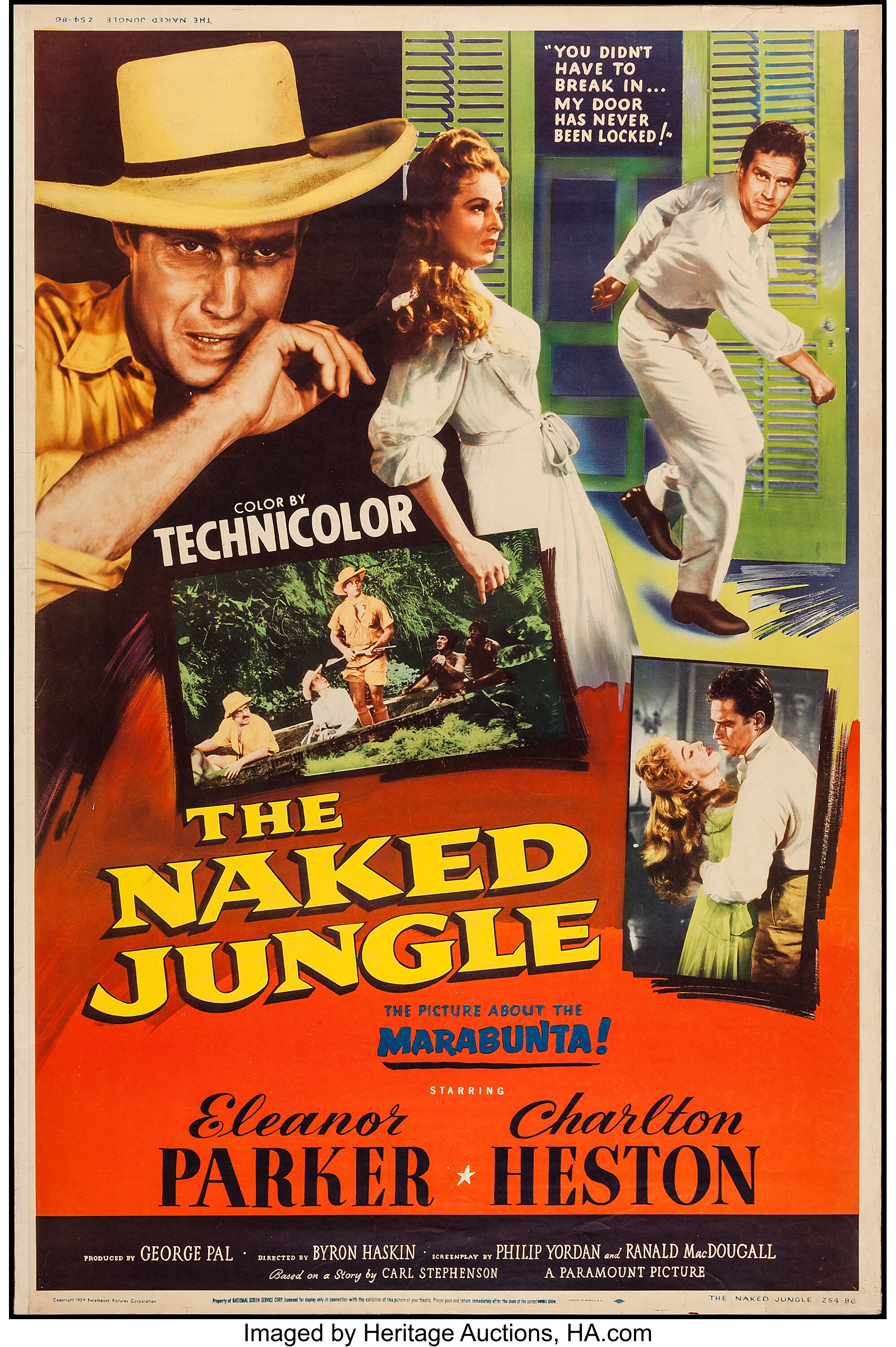 The Naked Jungle (Paramount, 1954). Poster (40