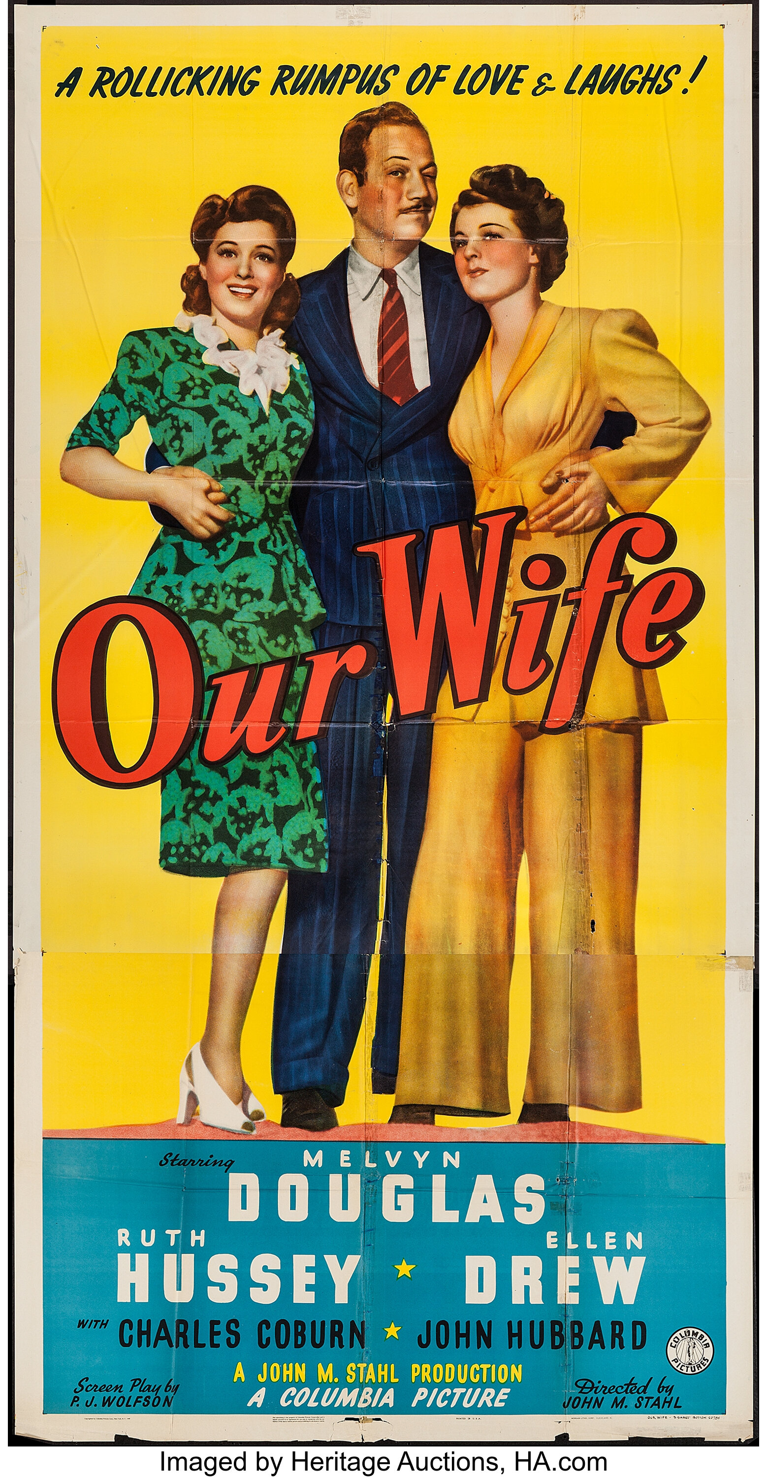 Our Wife (Columbia, 1941). Three Sheet (41" X 79"). Come image