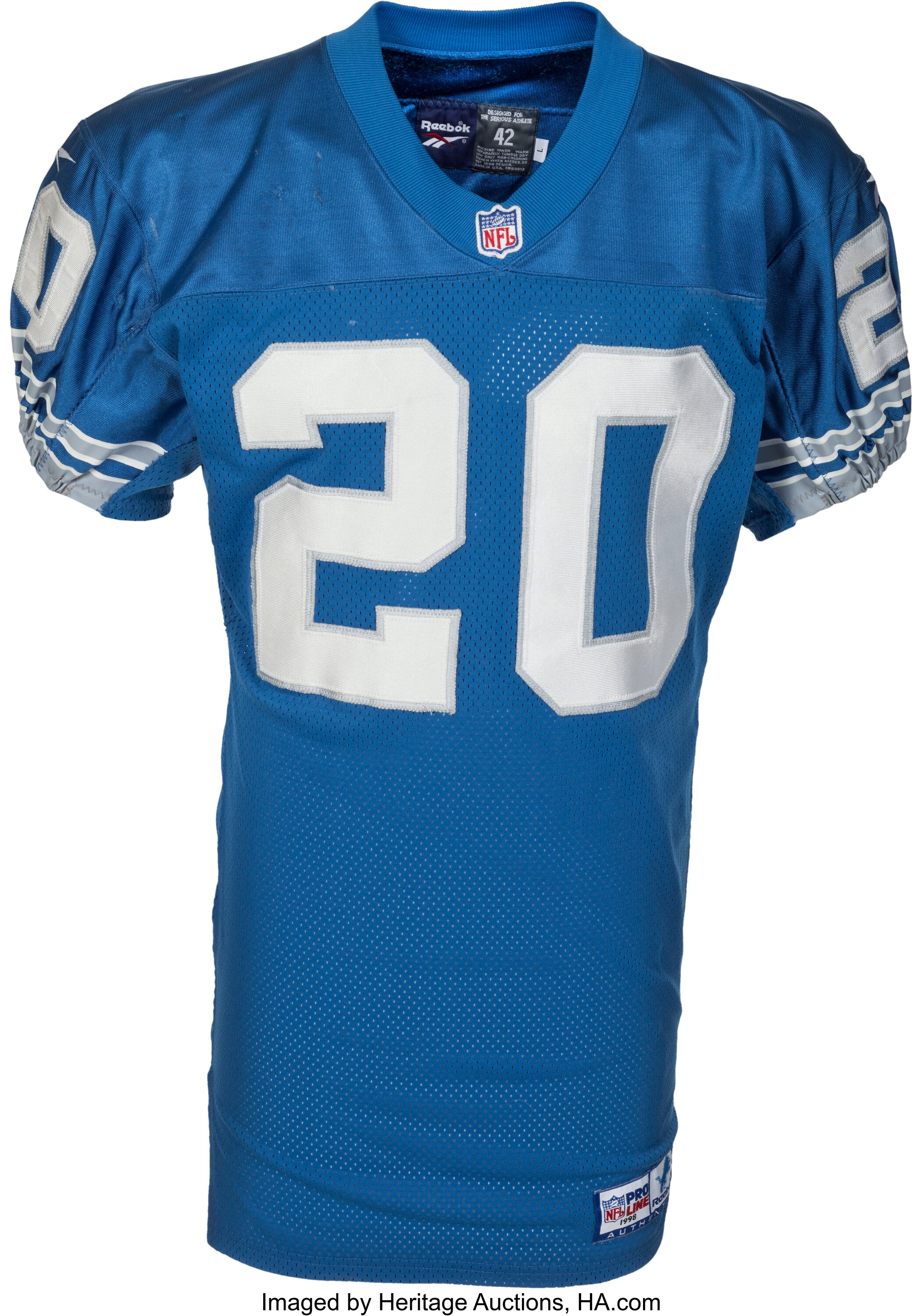 Mitchell & Ness Men's Detroit Lions Barry Sanders #20 Blue 1994 Throwback  Jersey