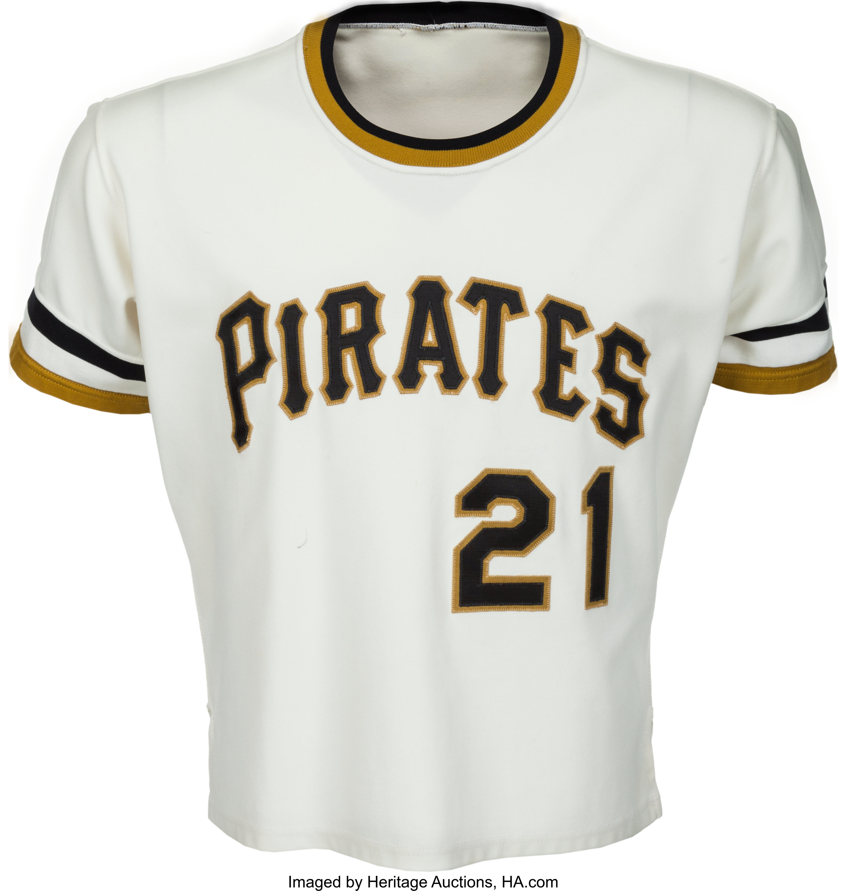 Baseball Jersey worn by Pittsburgh Pirate Roberto Clemente