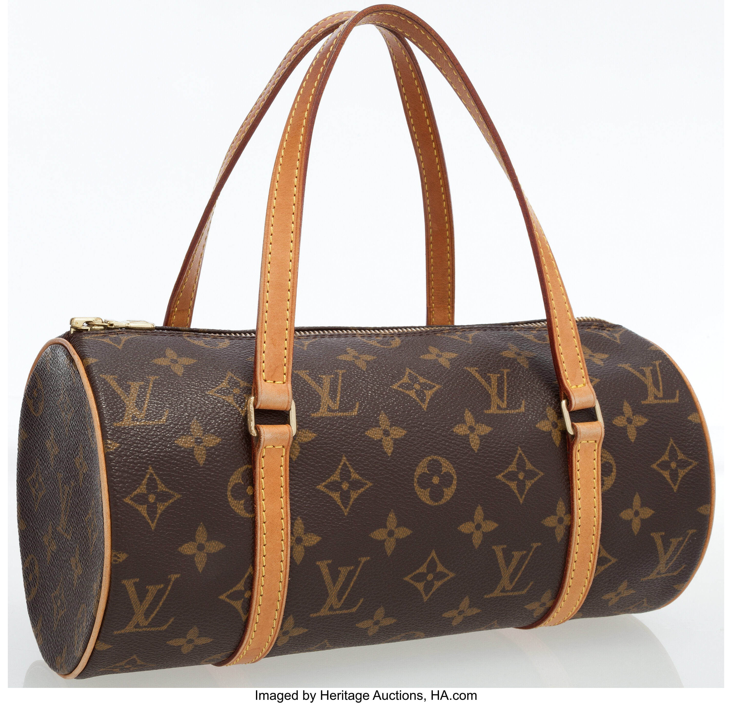 Louis Vuitton Handbag Papillon Brown Coated Canvas Auction