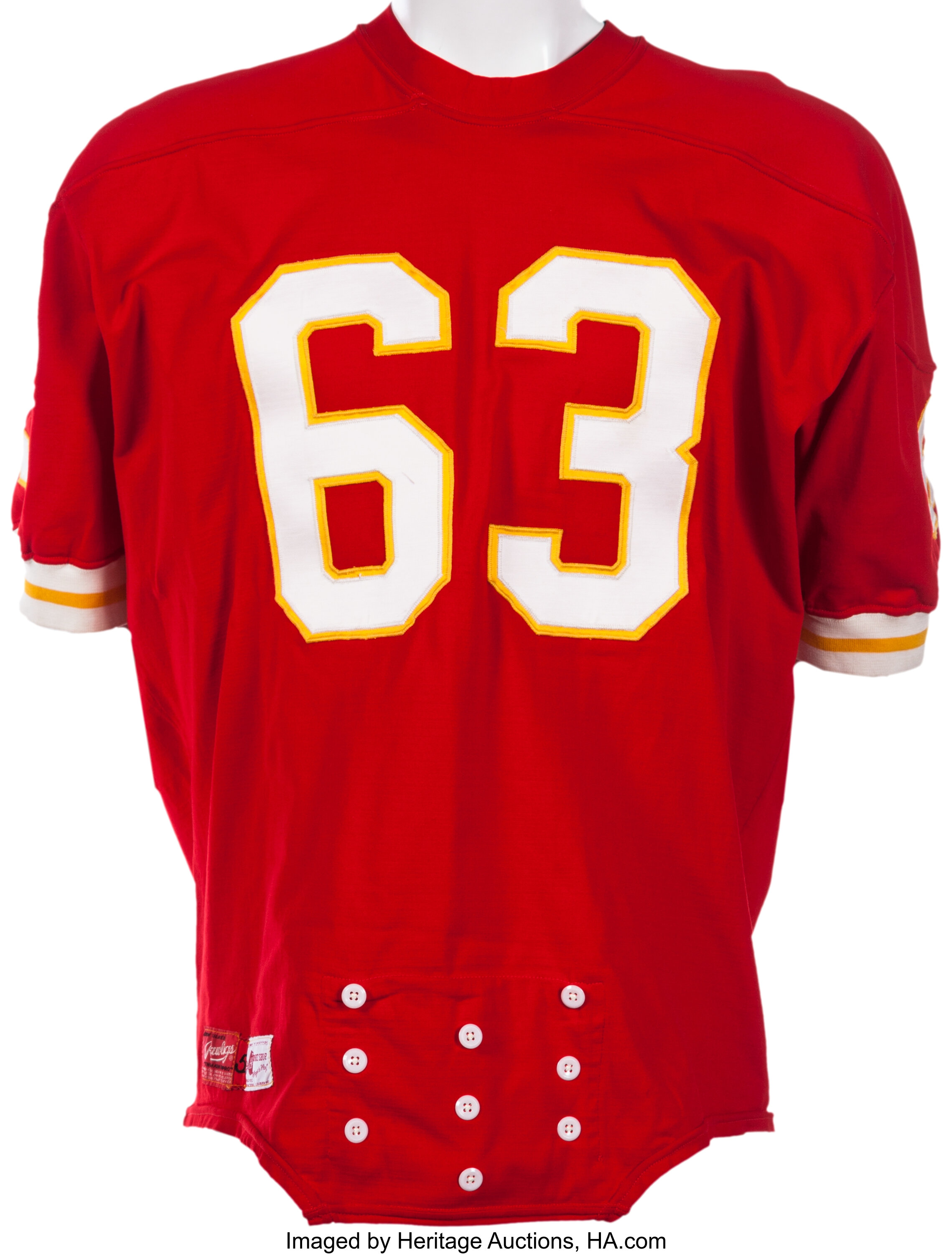 197275 Willie Lanier Game Worn Kansas City Chiefs Jersey.... Lot