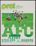 1972 Immaculate Reception Steelers vs. Raiders Game Program and, Lot  #60489