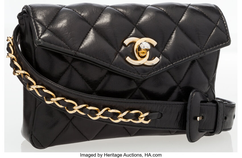 Chanel - Black Calfskin Waist Pouch