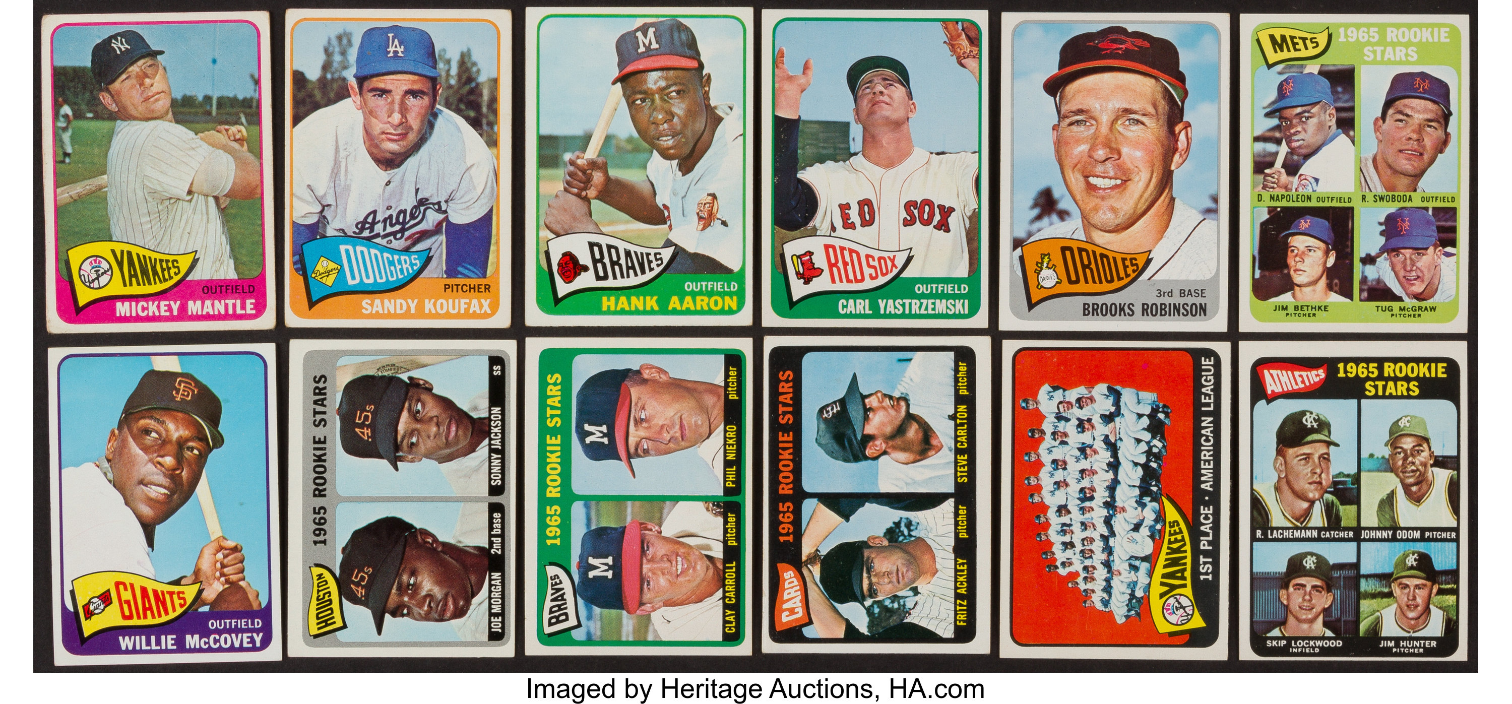 1965 Topps Baseball Near Set 528 598 Baseball Cards Sets Lot 41035 Heritage Auctions