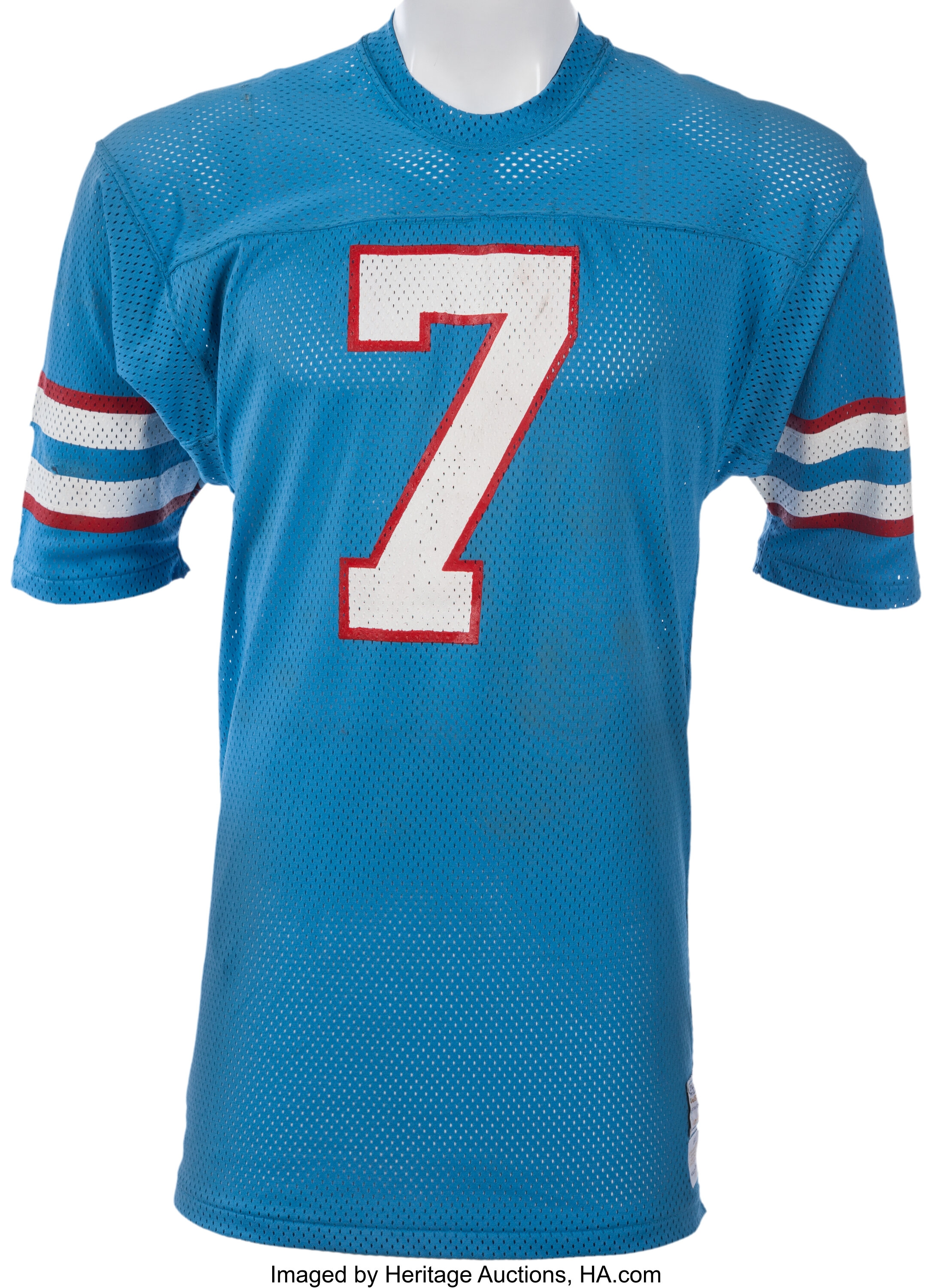 1976-79 Dan Pastorini Game Worn Houston Oilers Jersey, MEARS