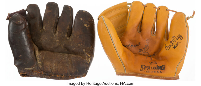 's Al Dark Model Spalding Glove and Vintage Baseball Glove