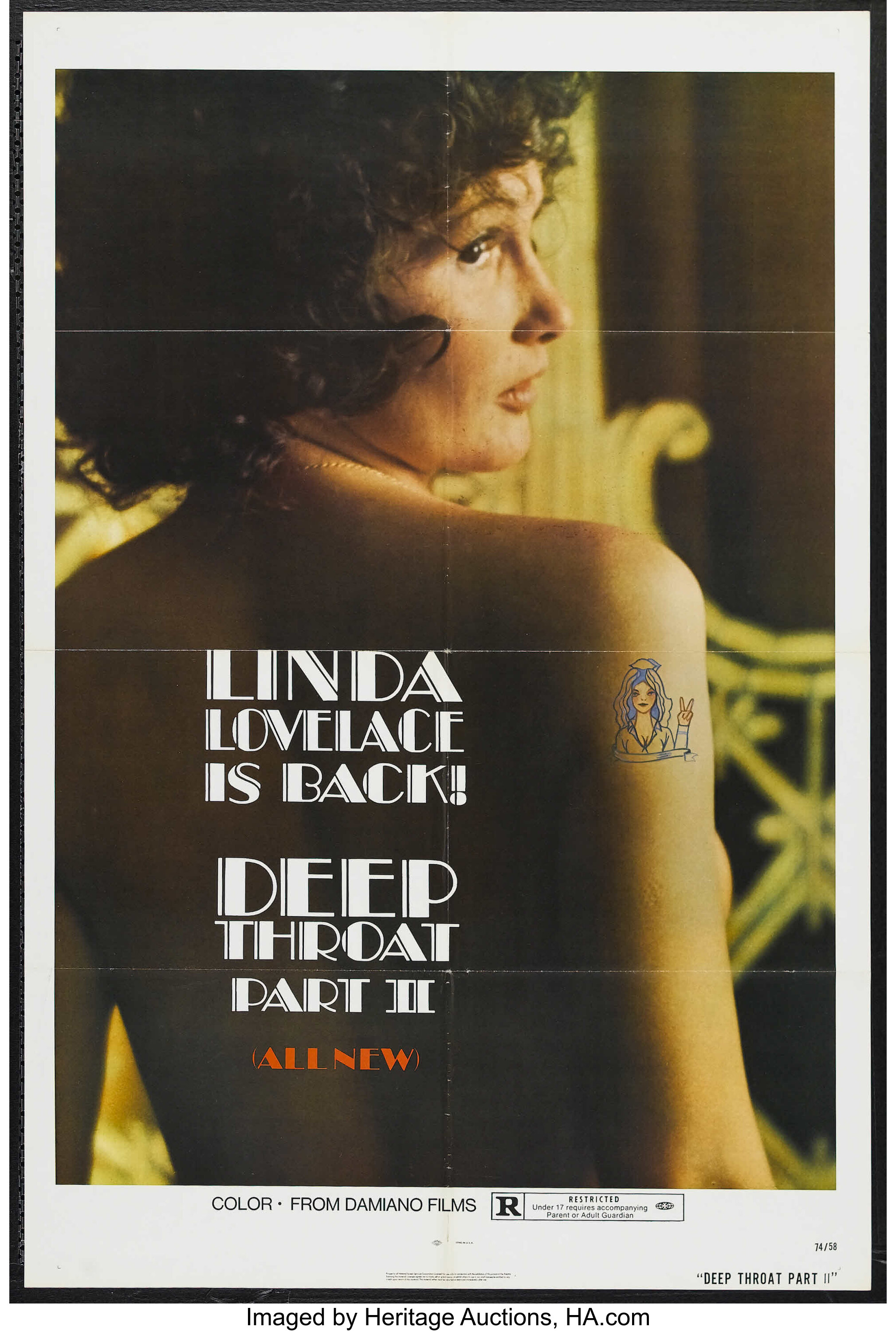 Deep Throat Part II (Bryanston, 1974). One Sheet (27