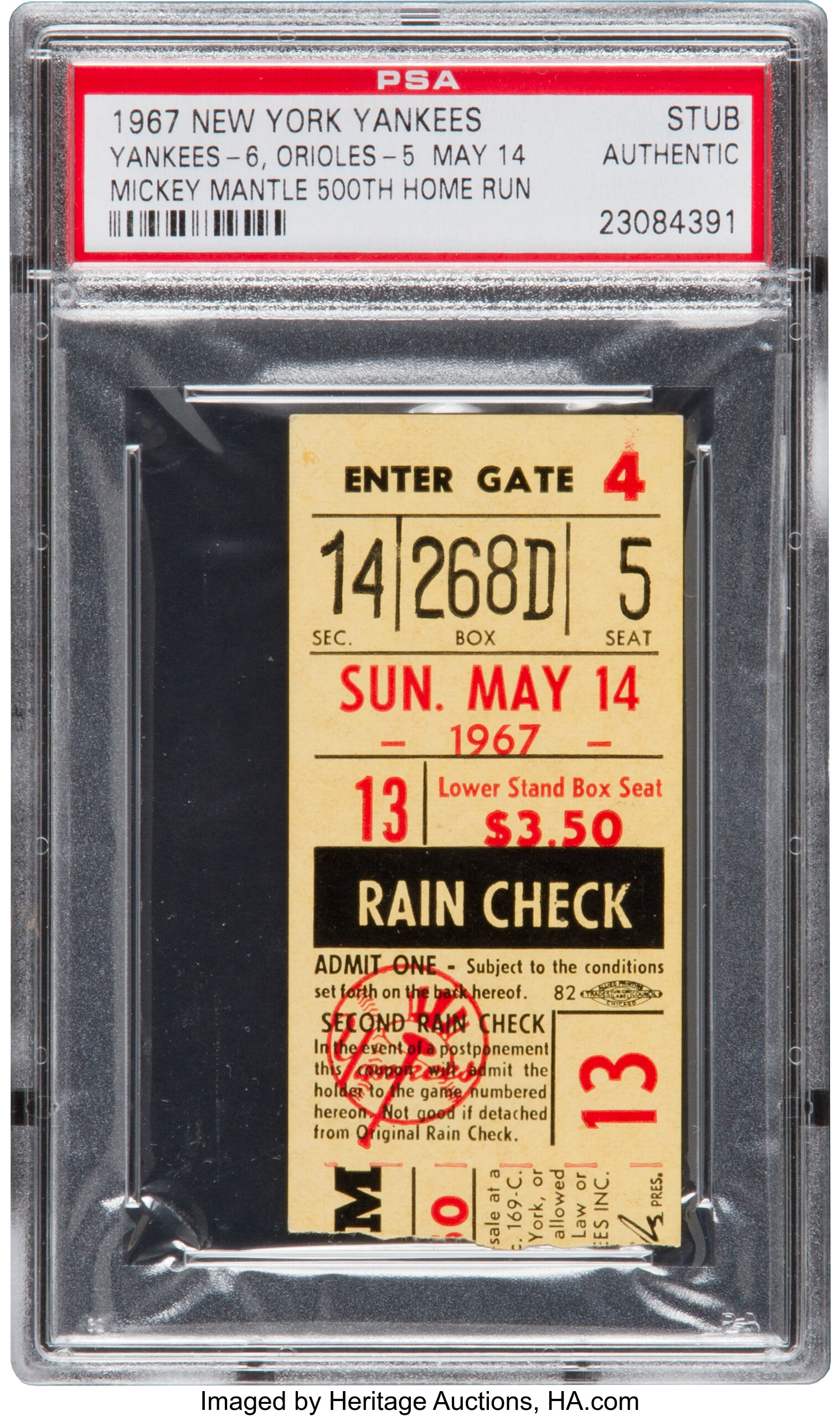 1967 Super Bowl I Ticket Stub PSA FR 1.5