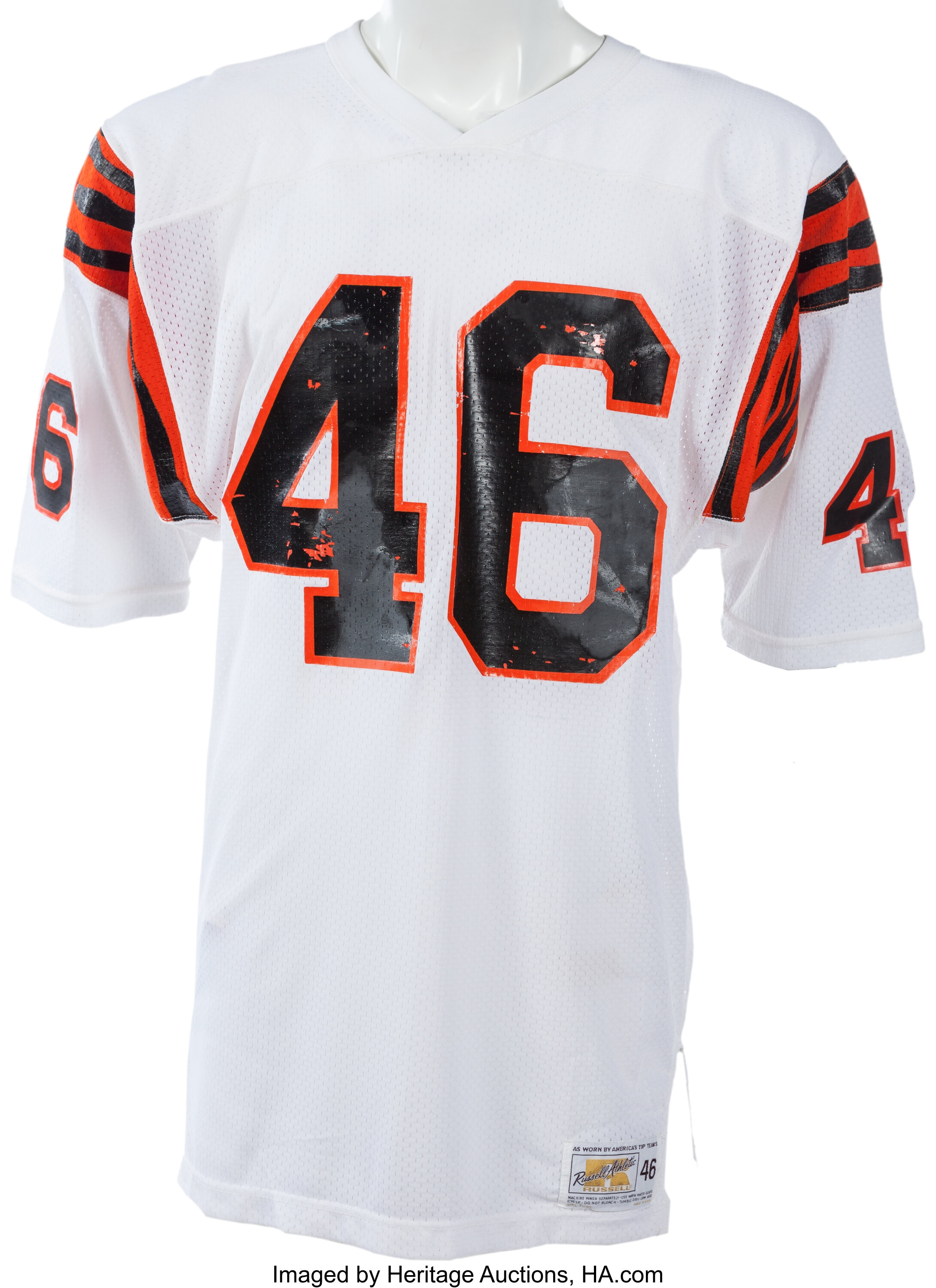 1978-83 Pete Johnson Game Worn Cincinnati Bengals Jersey, MEARS