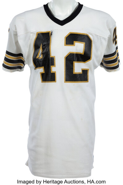 Josh Hill New Orleans Saints Game-Used #89 White Jersey vs. Denver Broncos  on November 29