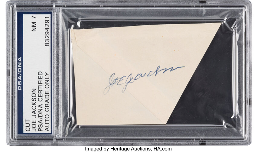 At Auction: 1 of 25 Shoeless JOE JACKSON Signed Art Baseball Card