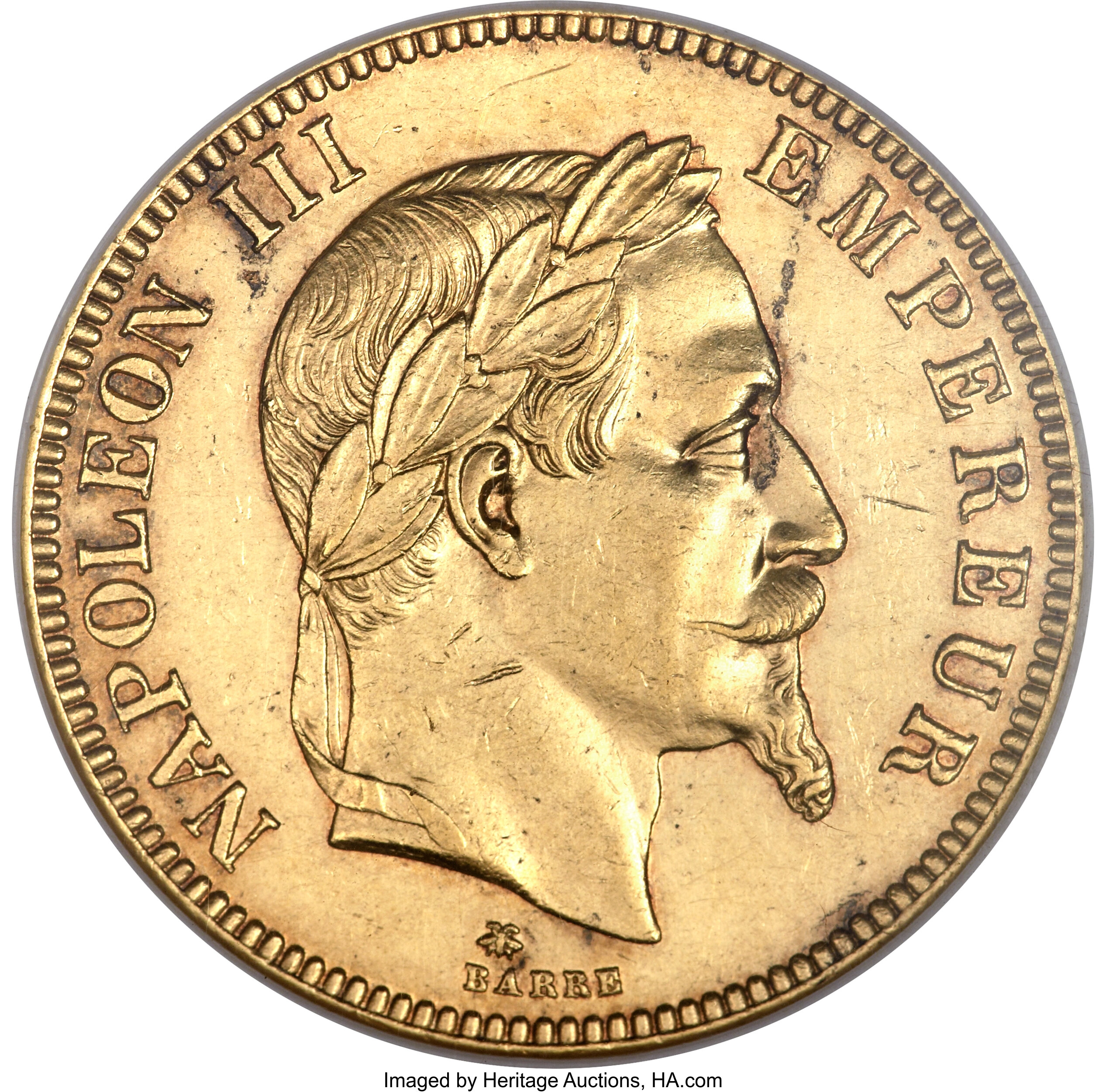 France Napoleon Iii Gold 100 Francs 1870 A Au53 Ngc France Lot