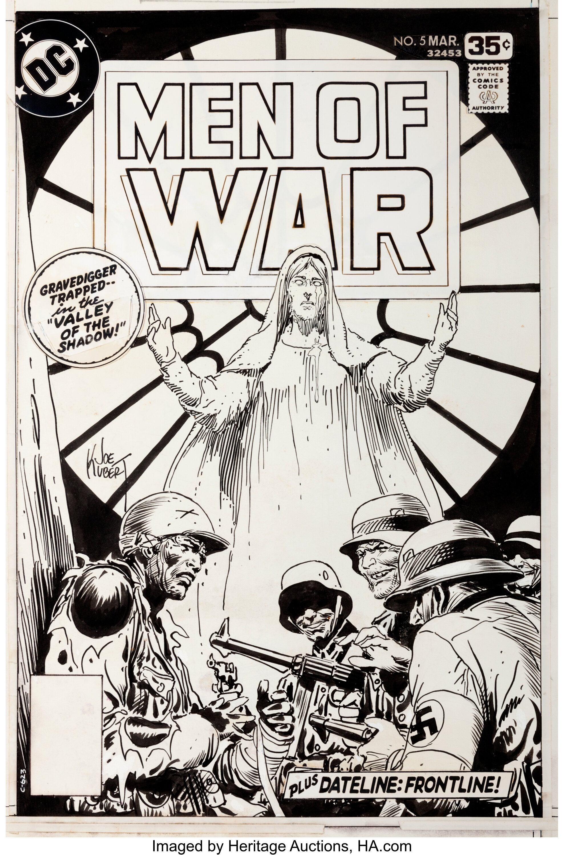 Joe Kubert Men of War #5 Cover Original Art (DC, 1978