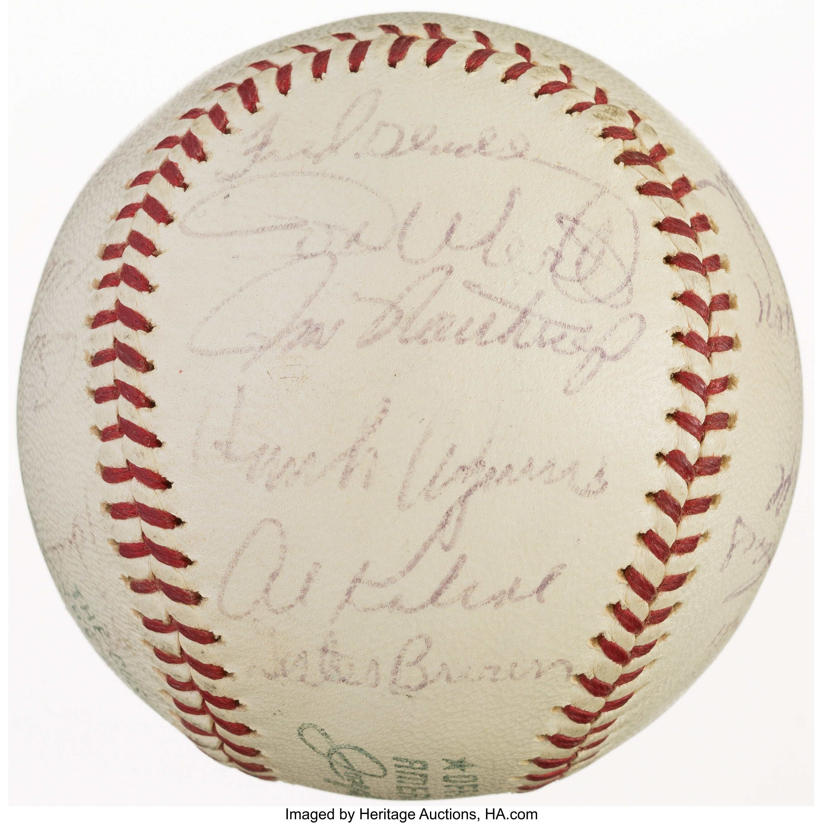 Rare 1967 Detroit Tigers Team Signed American League Baseball 34