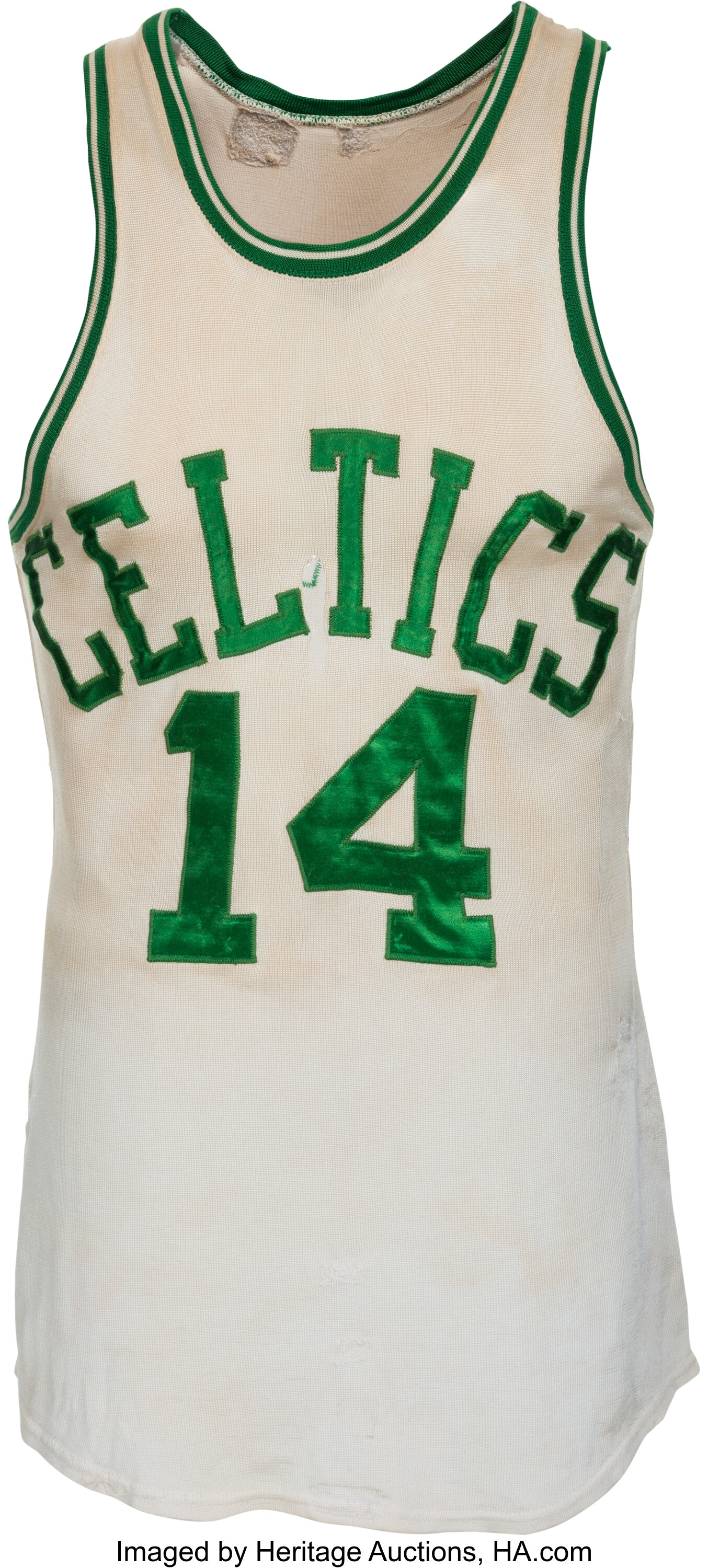 Bob Cousy Signed Boston Celtics Jersey Inscribed Peace (JSA COA) 6xN –