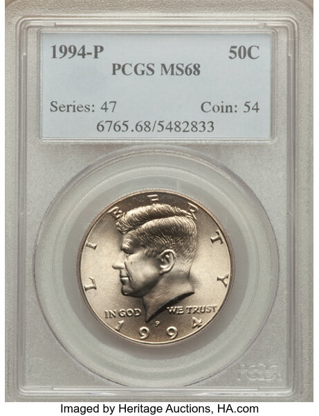 1994 P 50c Ms68 Pcgs Pcgs Population 7 0 Ngc Census 4 0 Lot 7924 Heritage Auctions