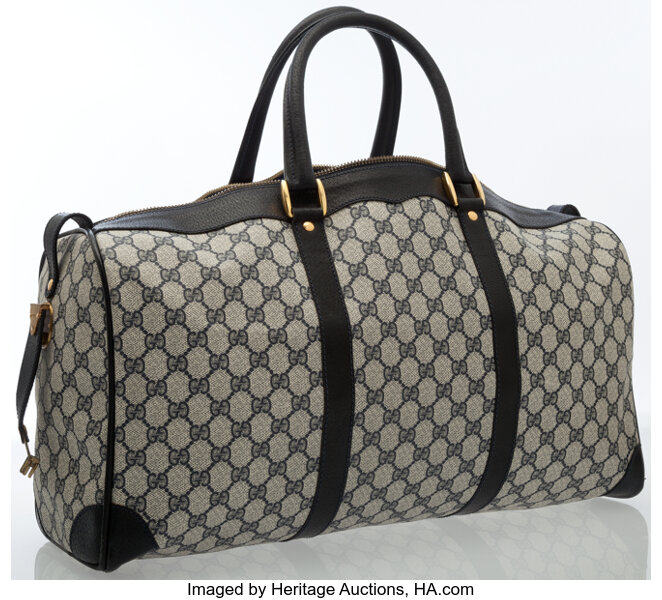 Gucci Monogram GG Supreme Savoy Duffle Bag with Strap 1GG1221