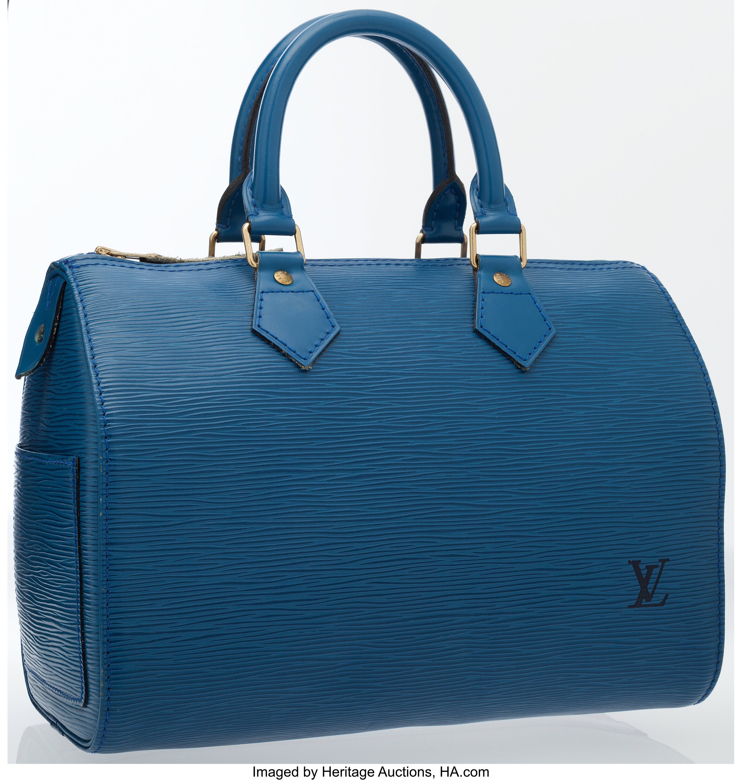 Louis Vuitton Blue Epi Leather Speedy 30 Bag Louis Vuitton