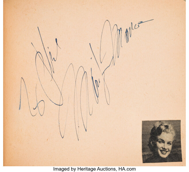 Marilyn Monroe Autographed Signed Joe Dimaggio Autograp